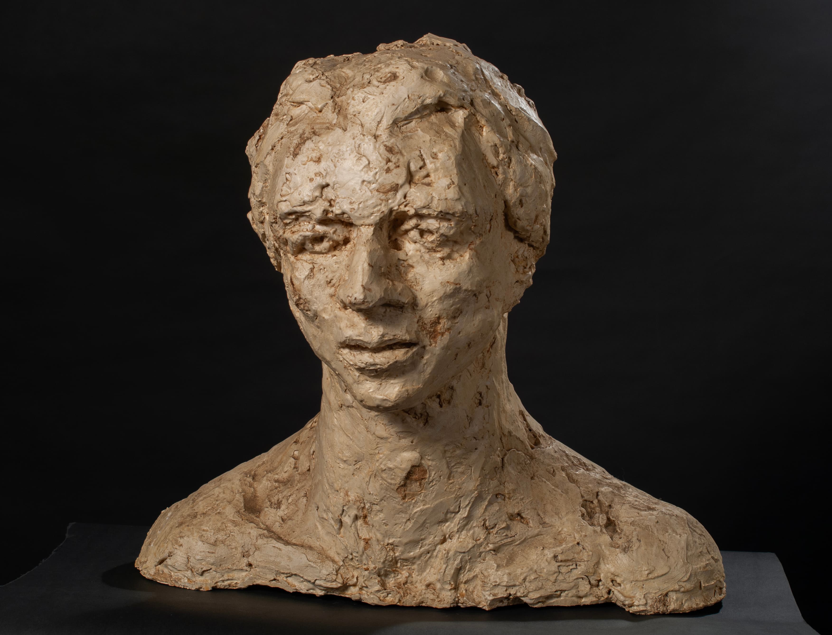 Art with the title "Bust of Sad Man".