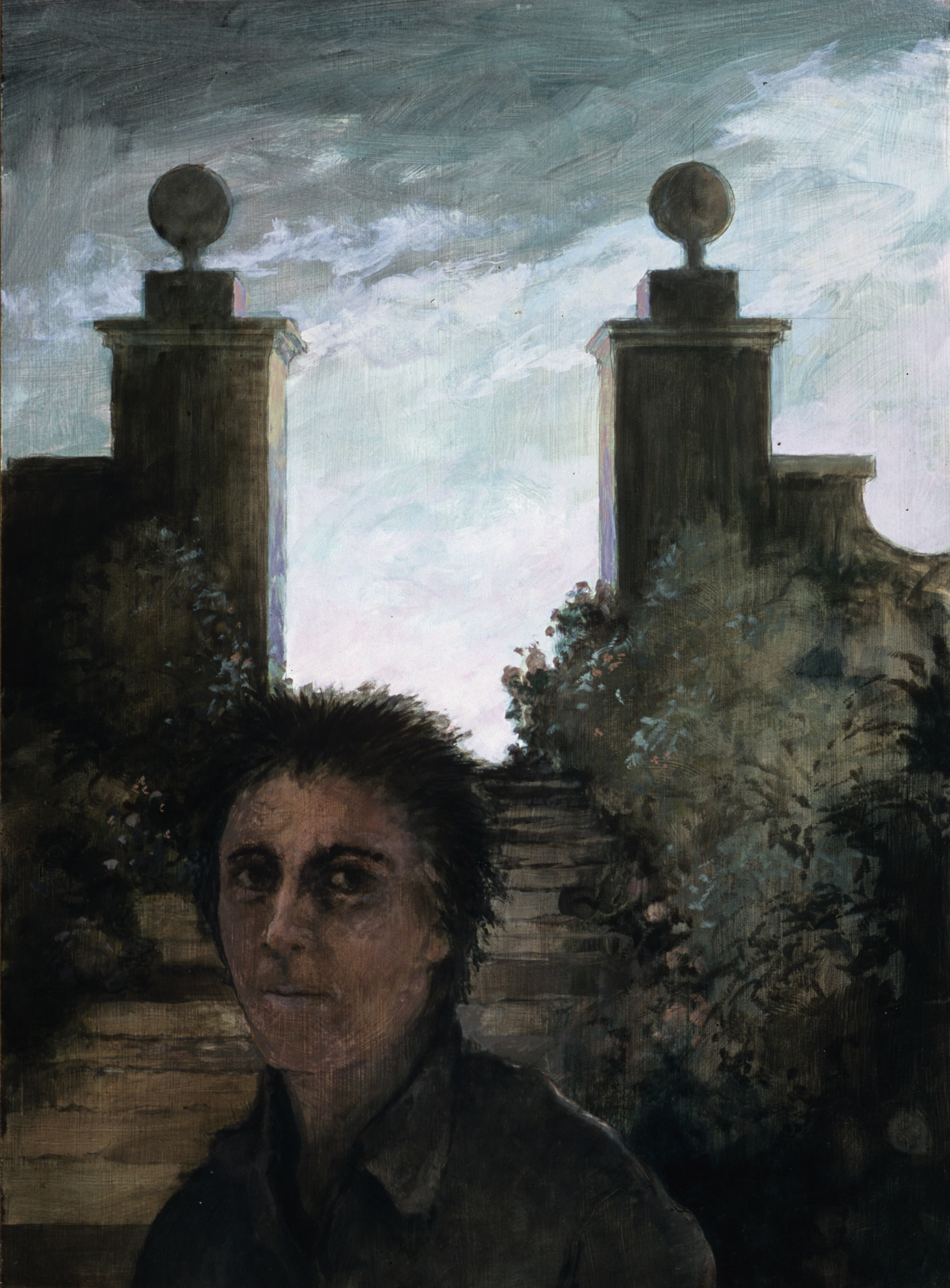 Art with the title "In the Dark Garden".