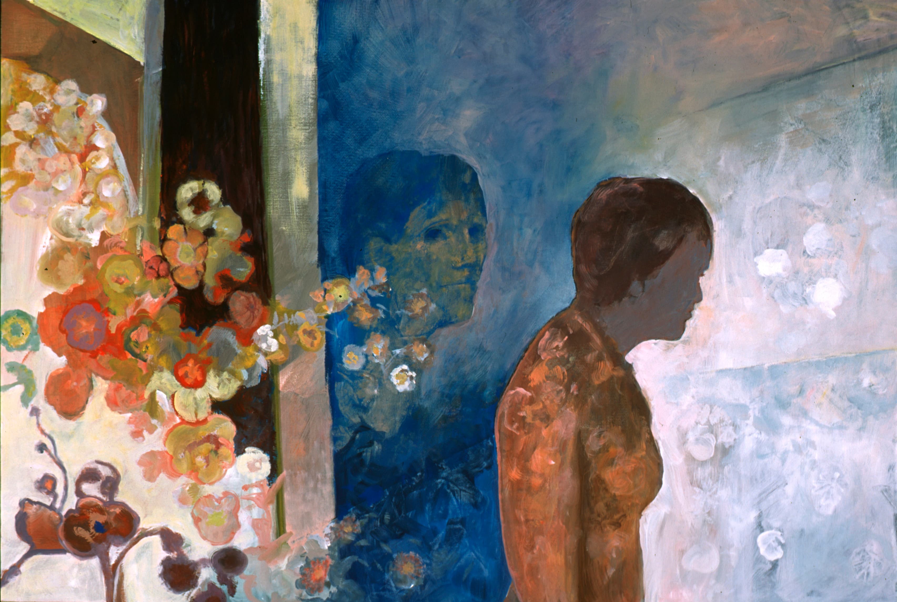 Art with the title "Couple with Flowers".