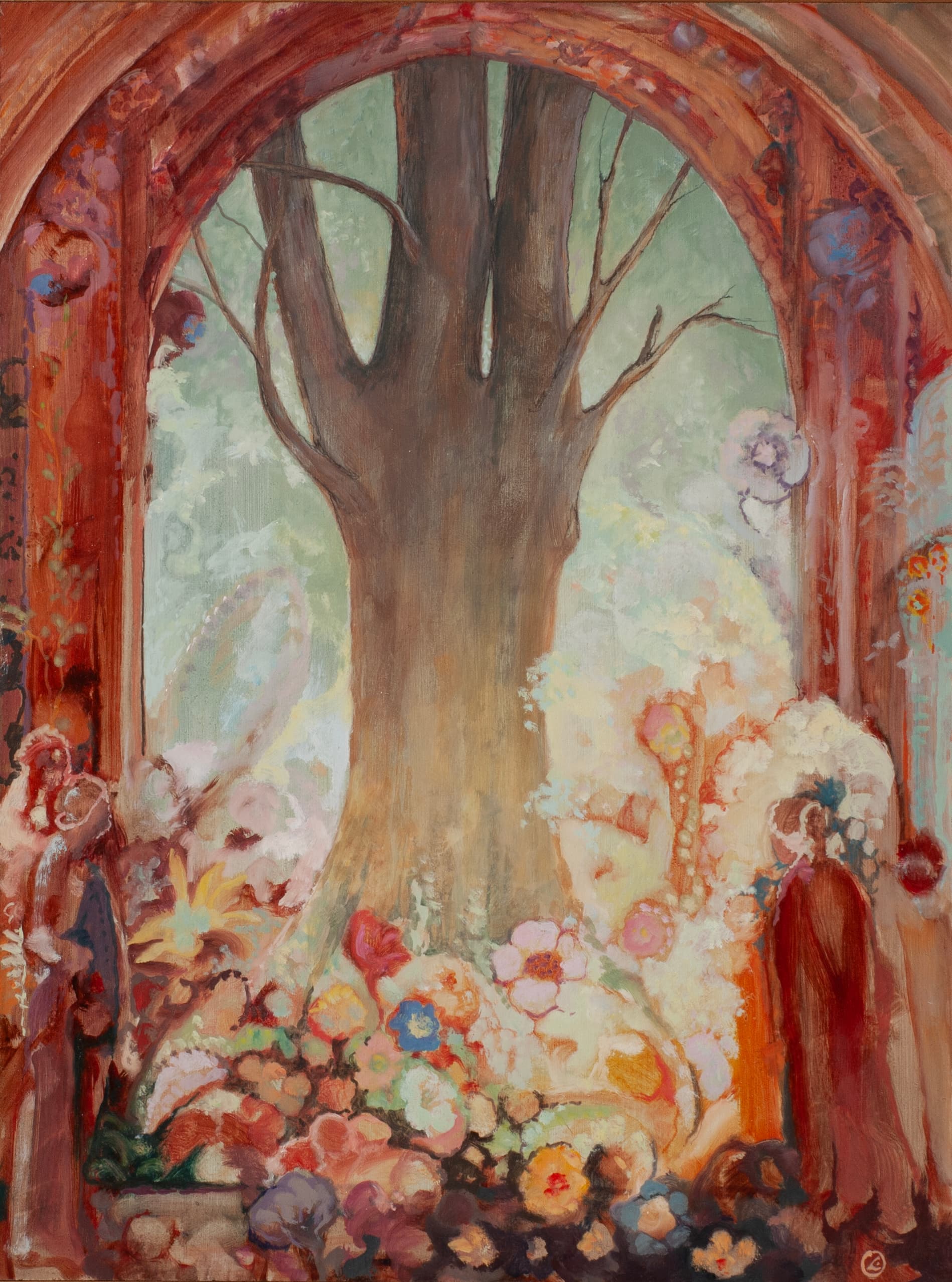Art with the title "Tree and Arch".
