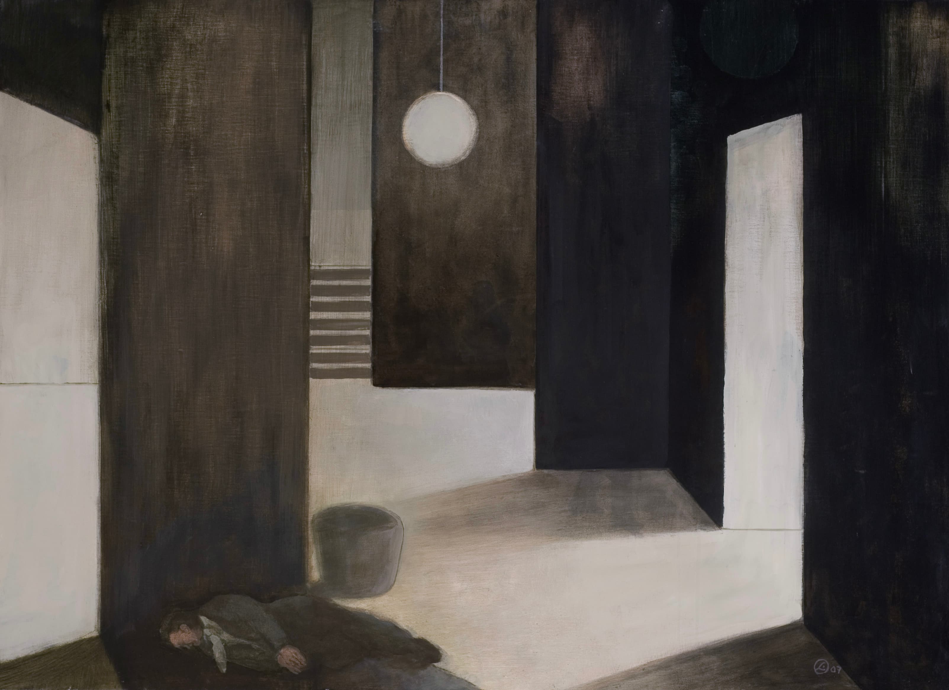 Art with the title "Fallen Man".