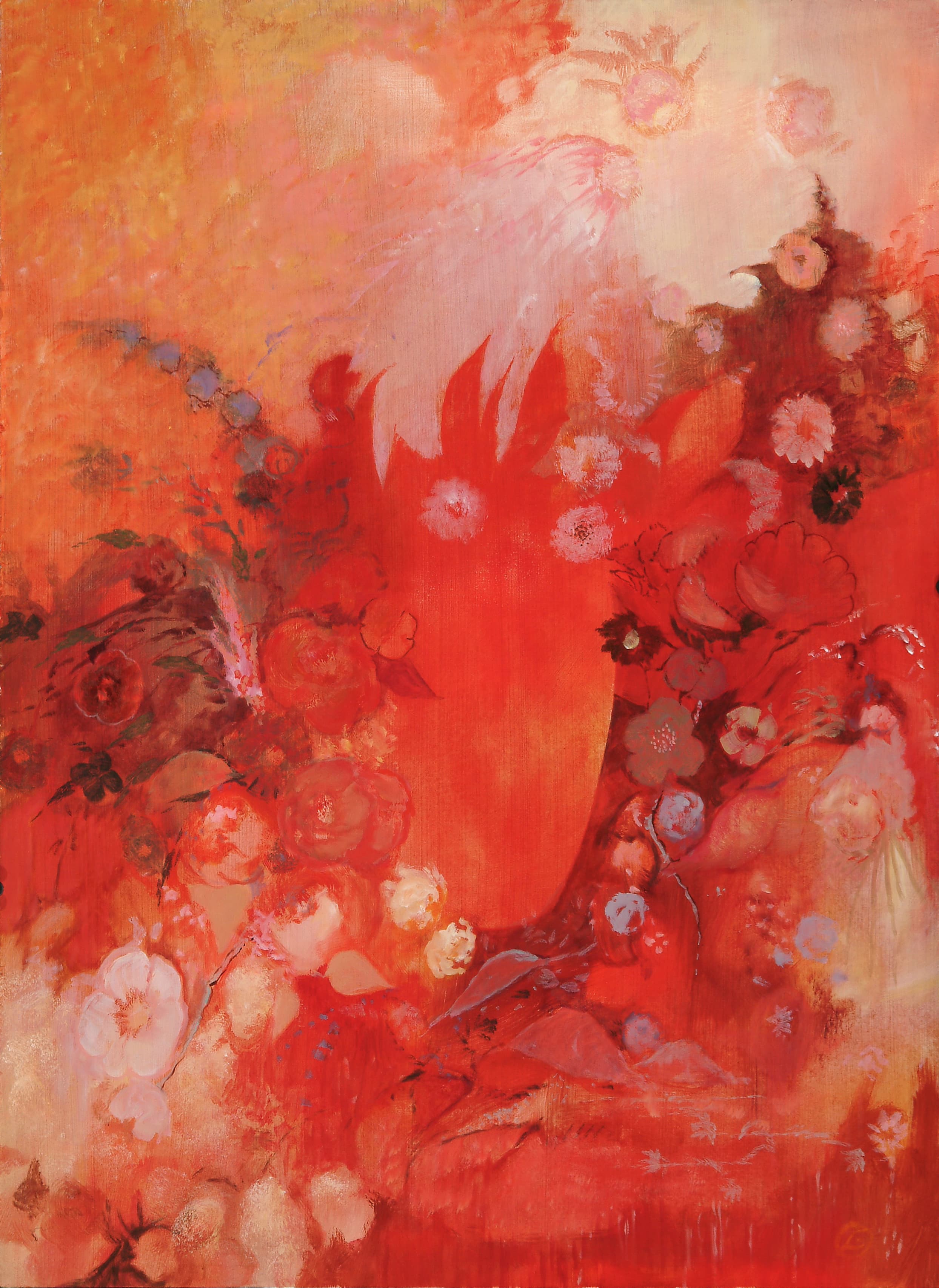 Art with the title "Red Vase".