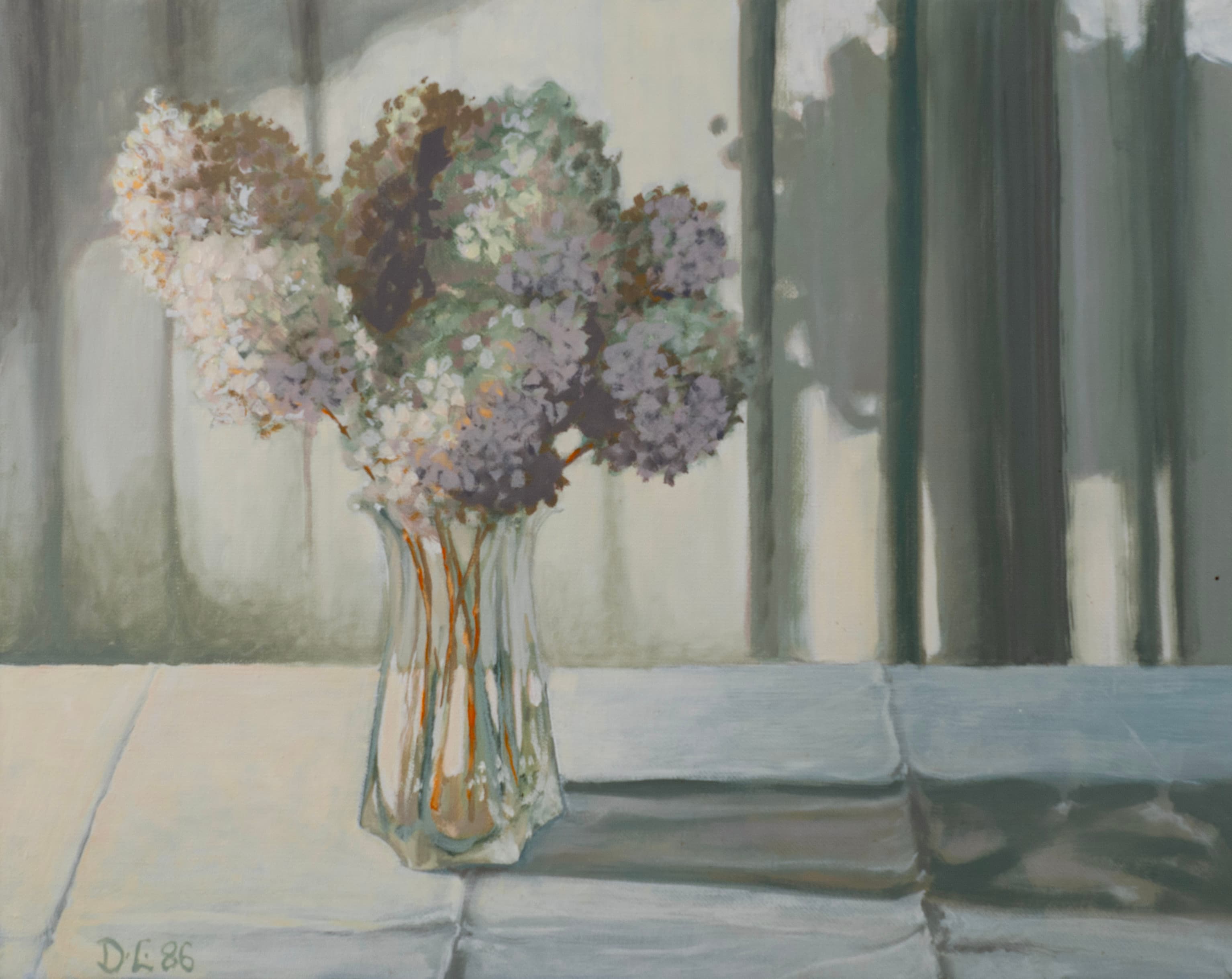 Art with the title "Hydrangea".