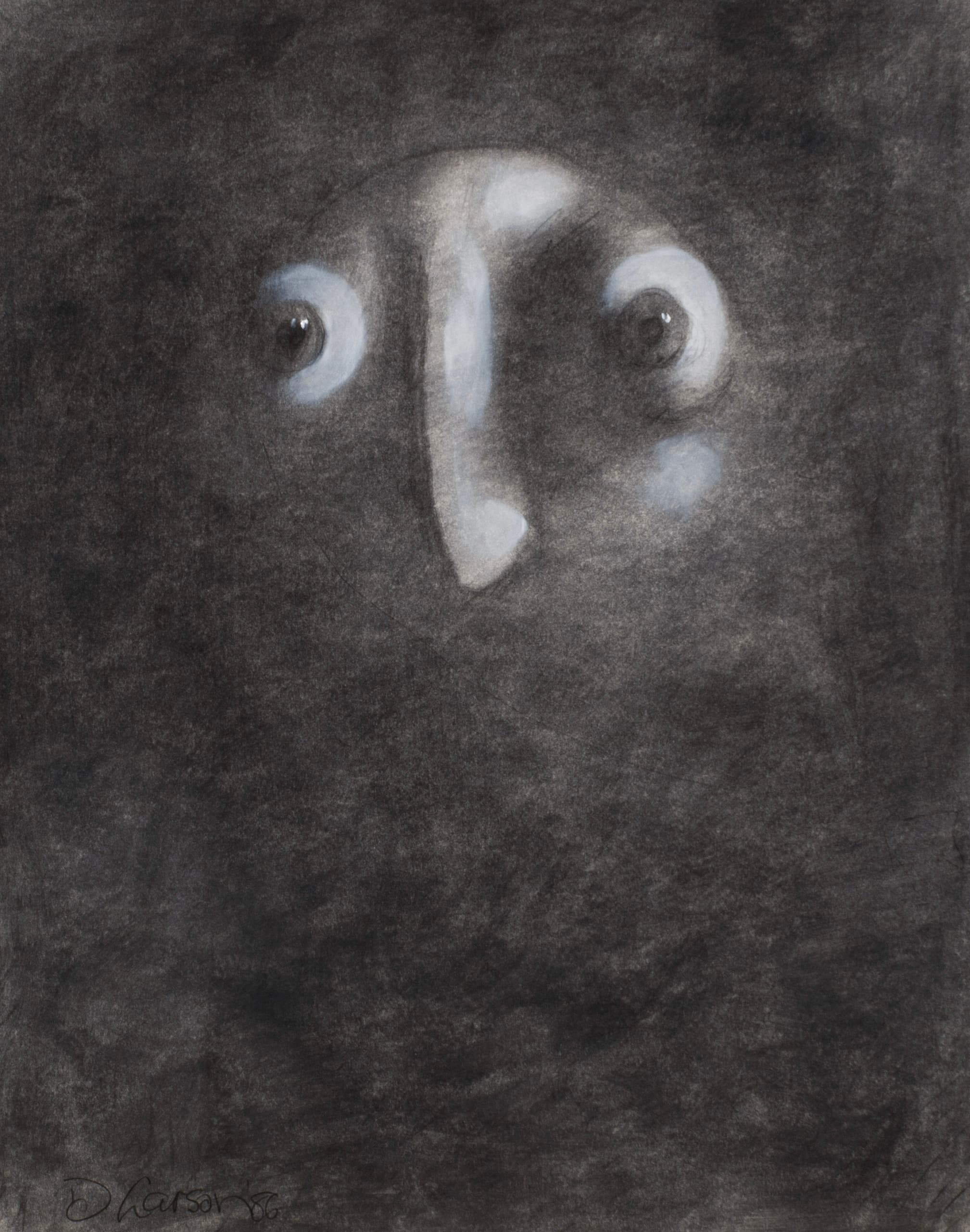 Art with the title "Blue Eyes".