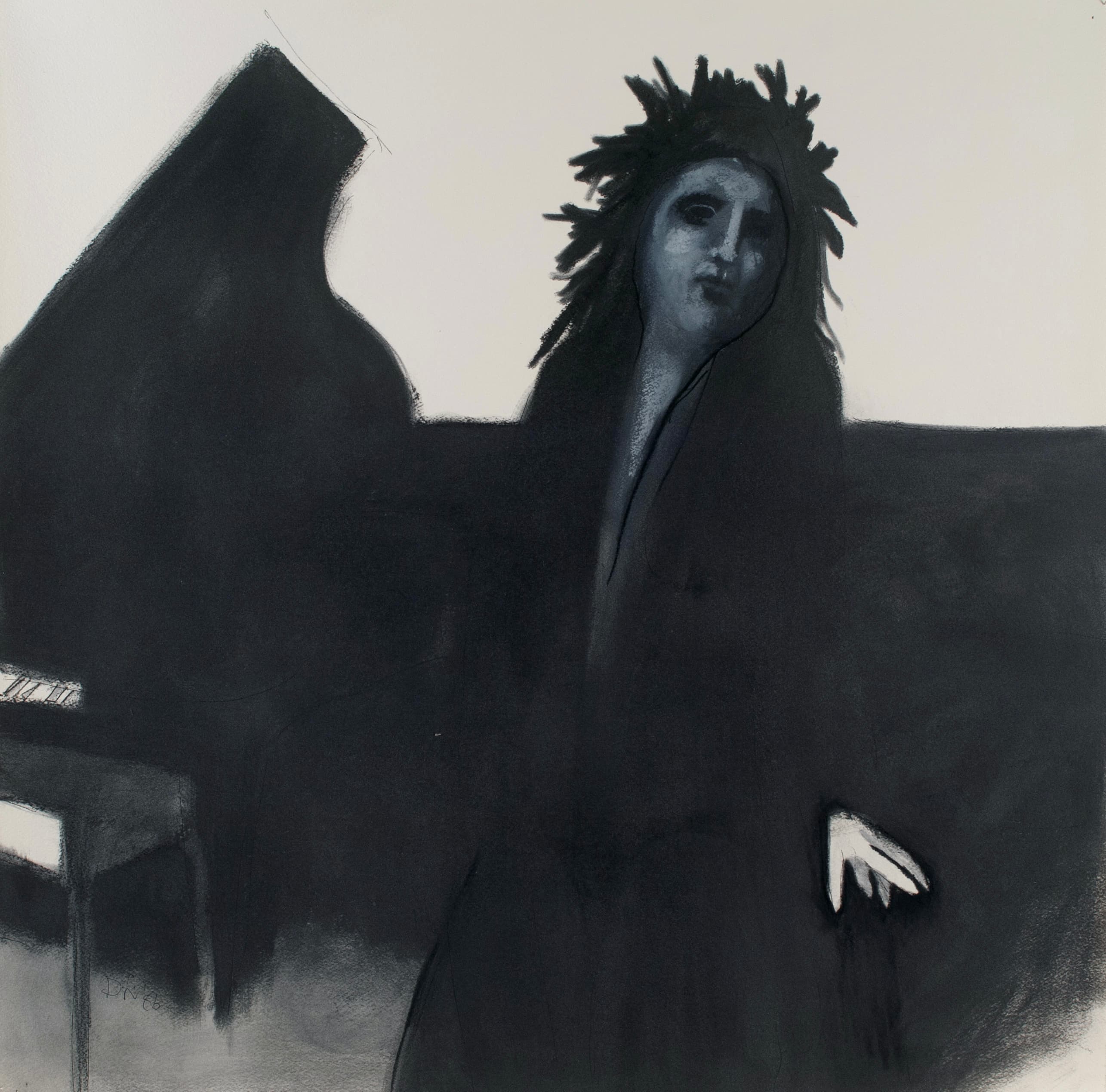 Art with the title "Lady and Piano".