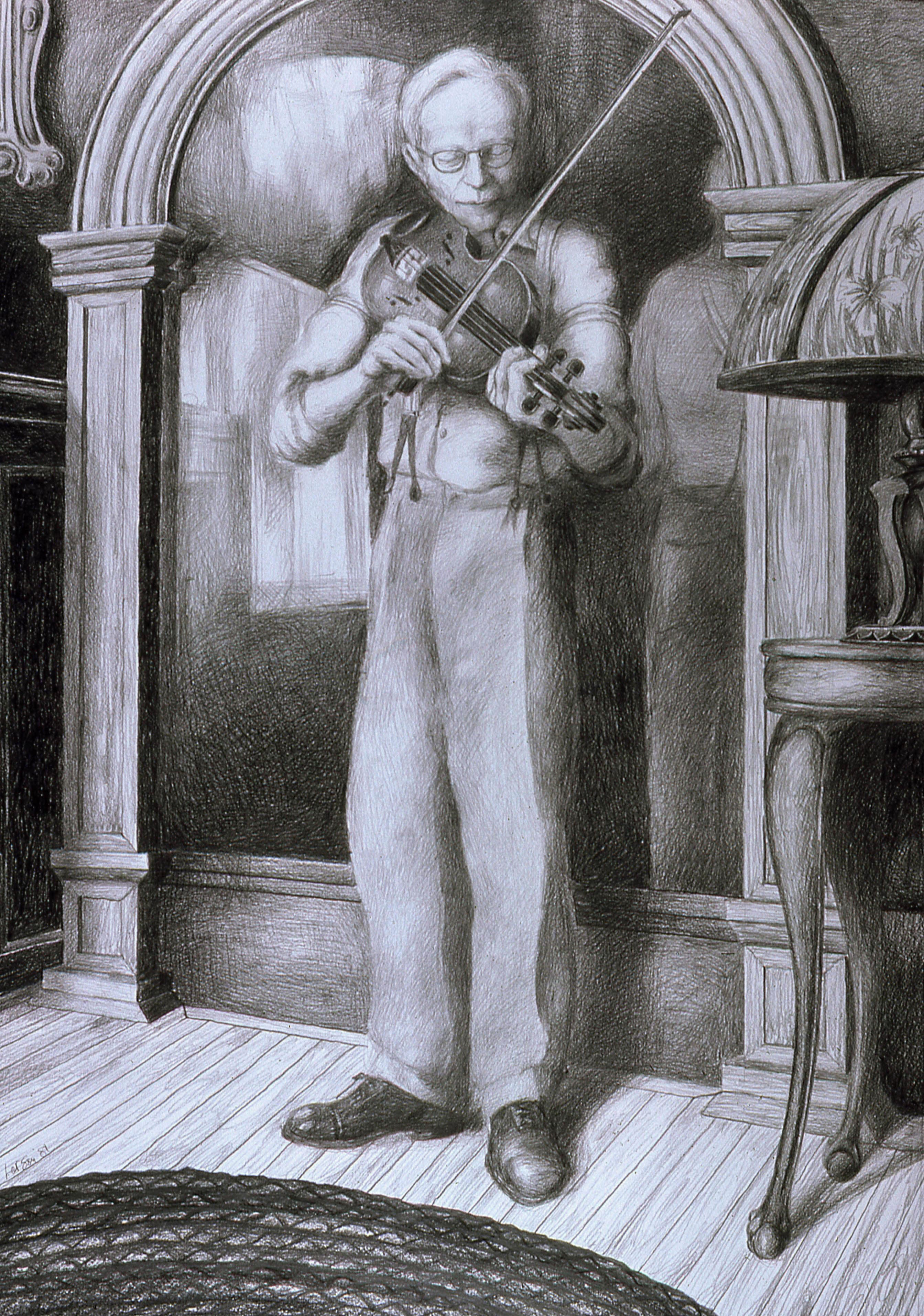 Art with the title "Evening Song (Grandpa Friberg)".