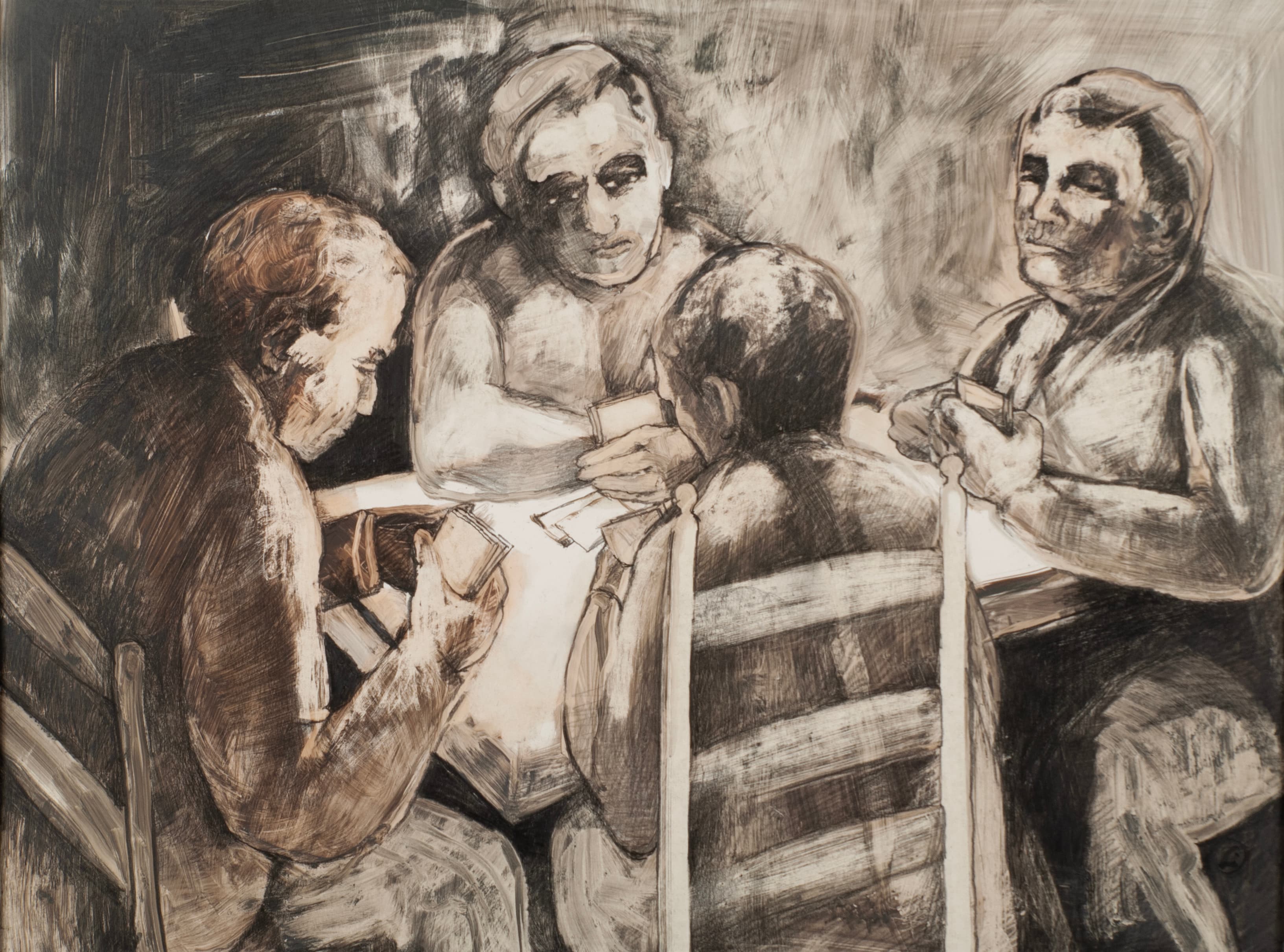 Art with the title "Cardplayers Study I".