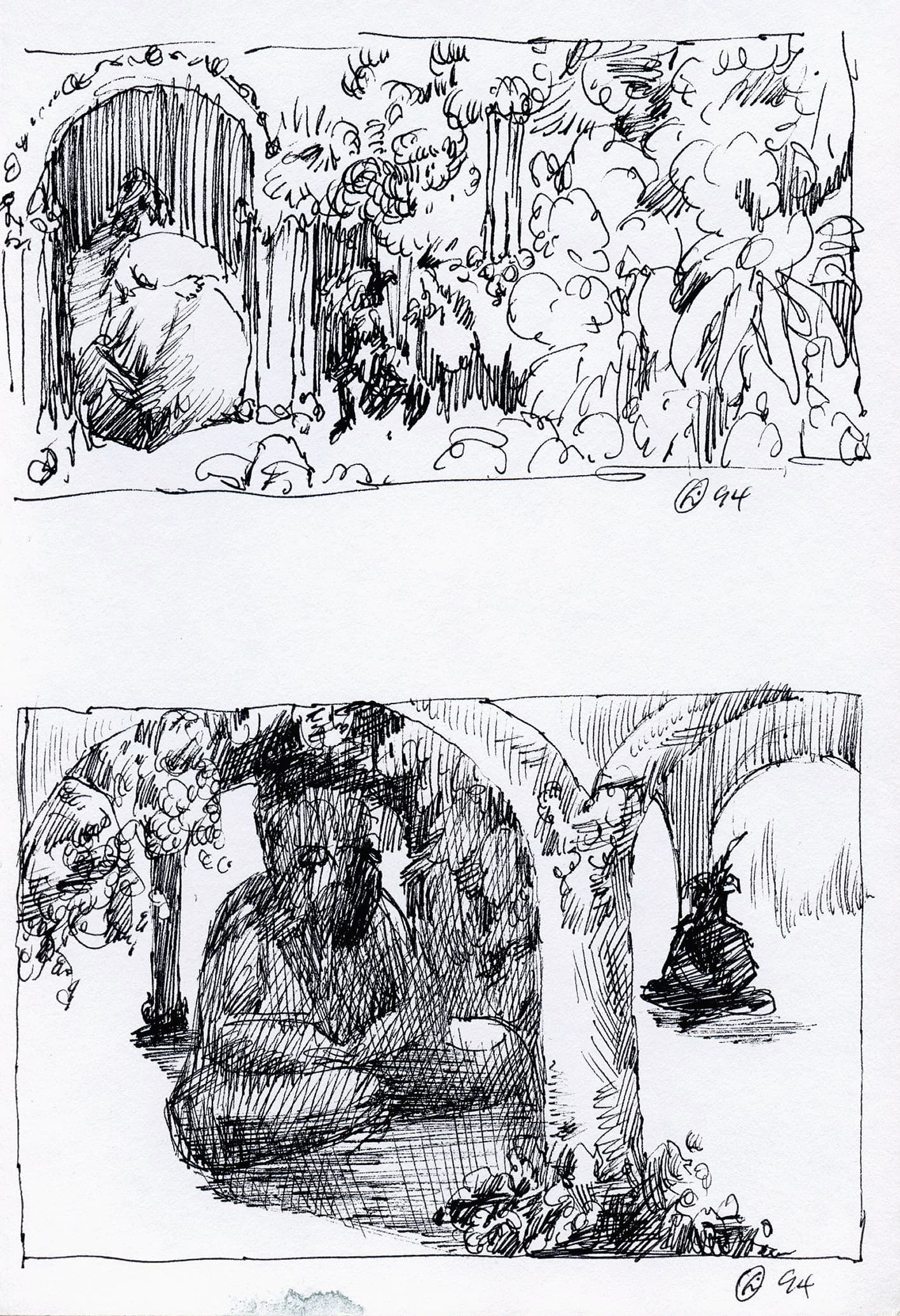 Art with the title "Sketchbook 1994".