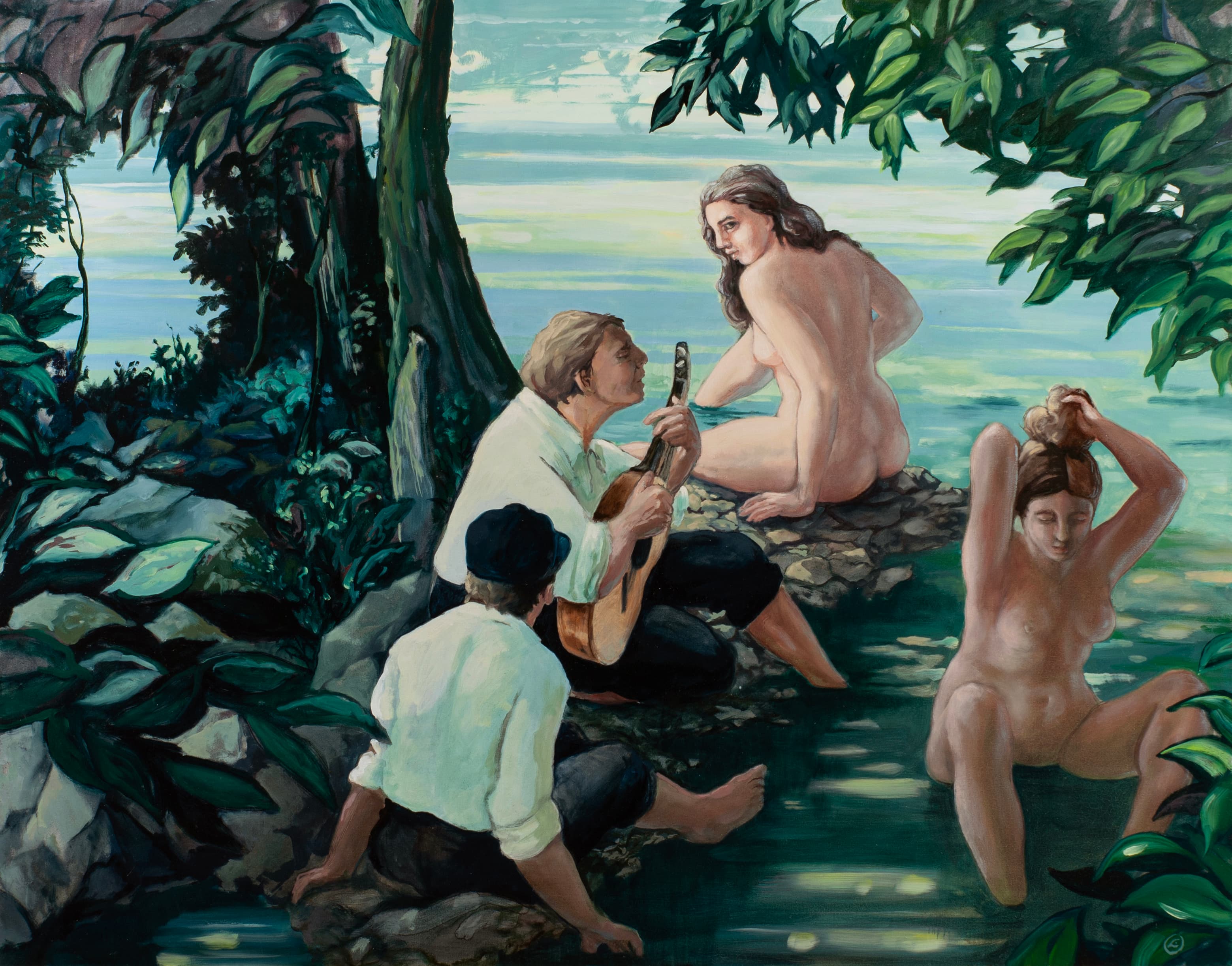 Art with the title "Bathers".