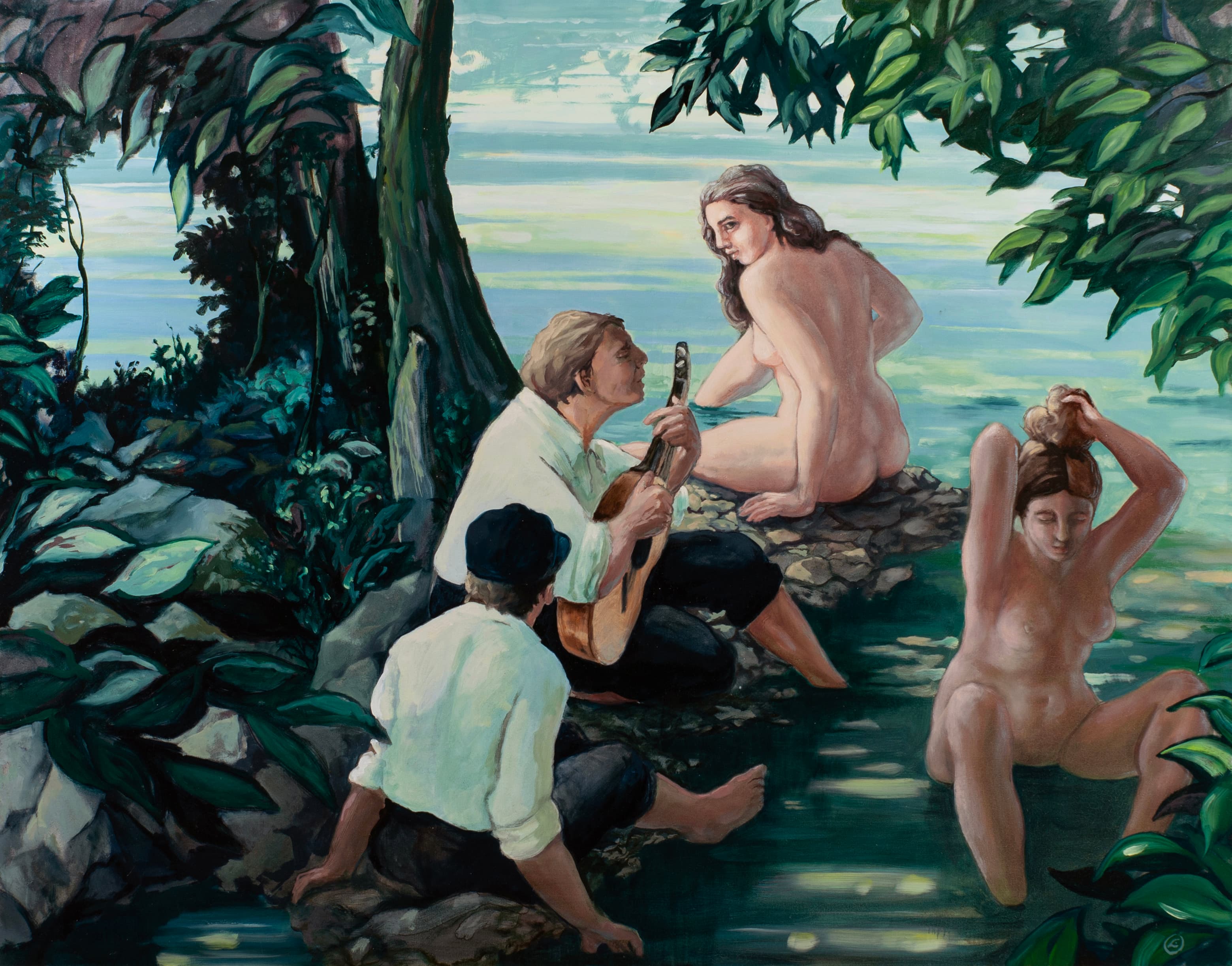 Art with the title "Bathers".