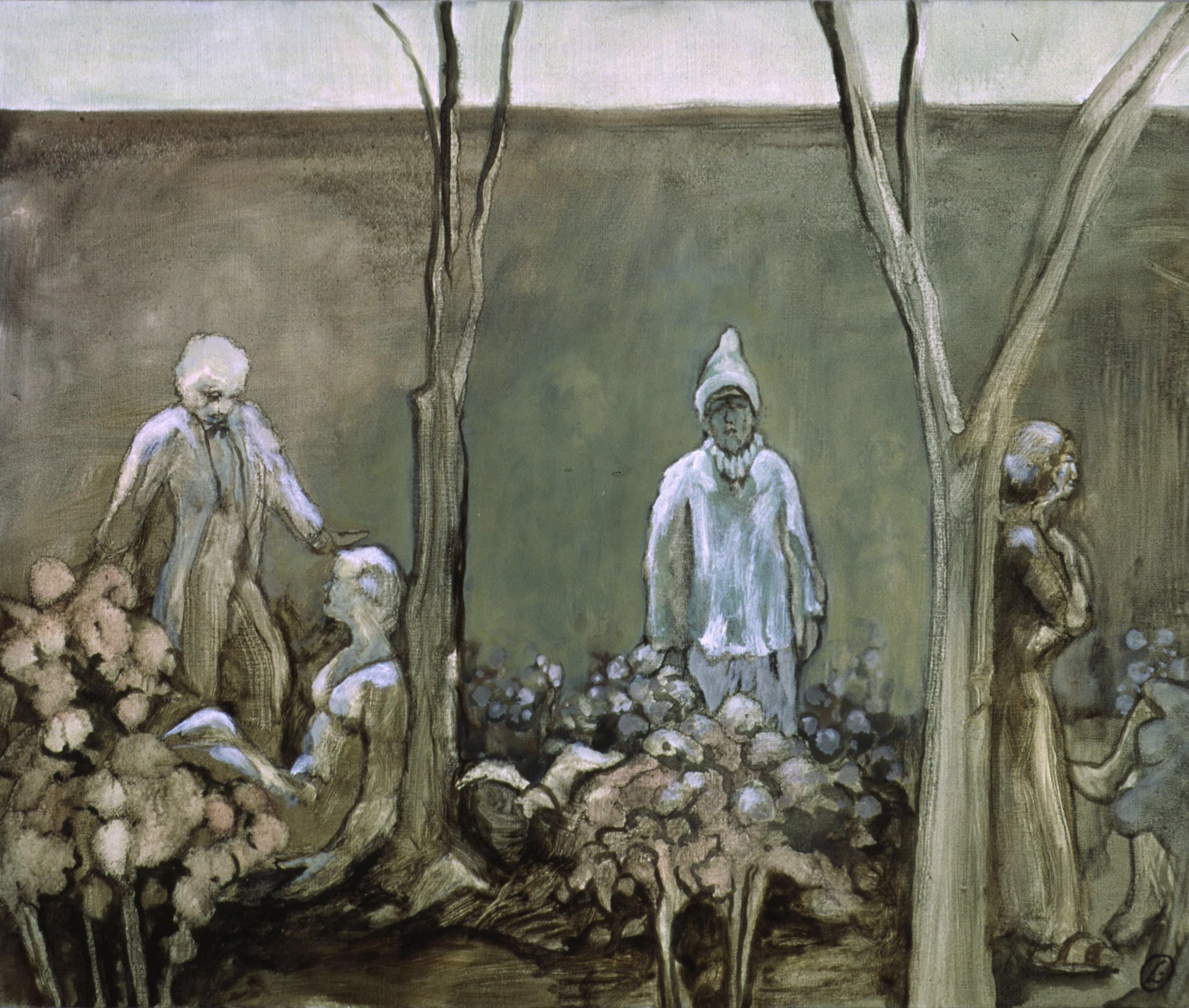 Art with the title "Garden with Clown".