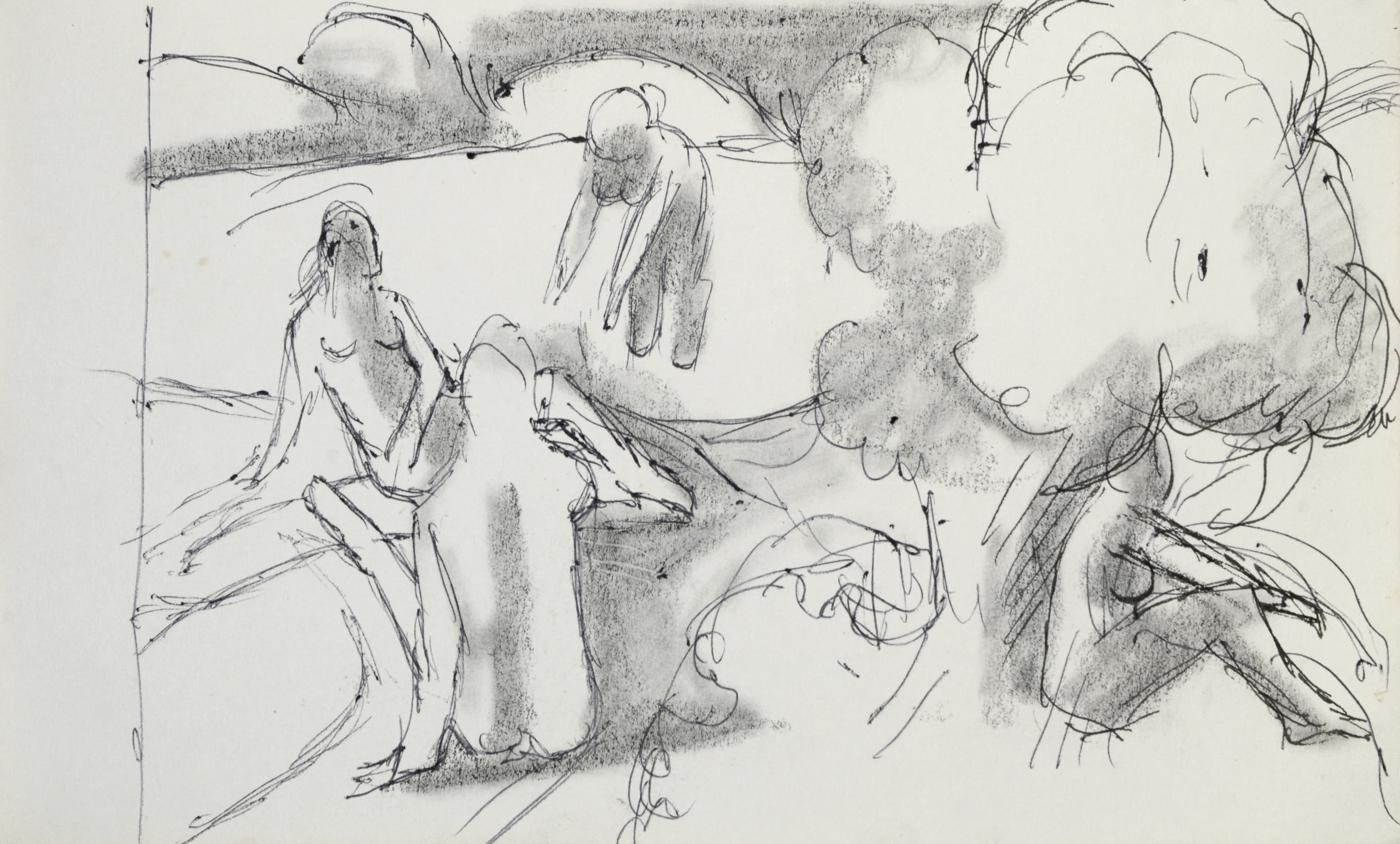 Art with the title "Sketchbook late 80's-early 90's".