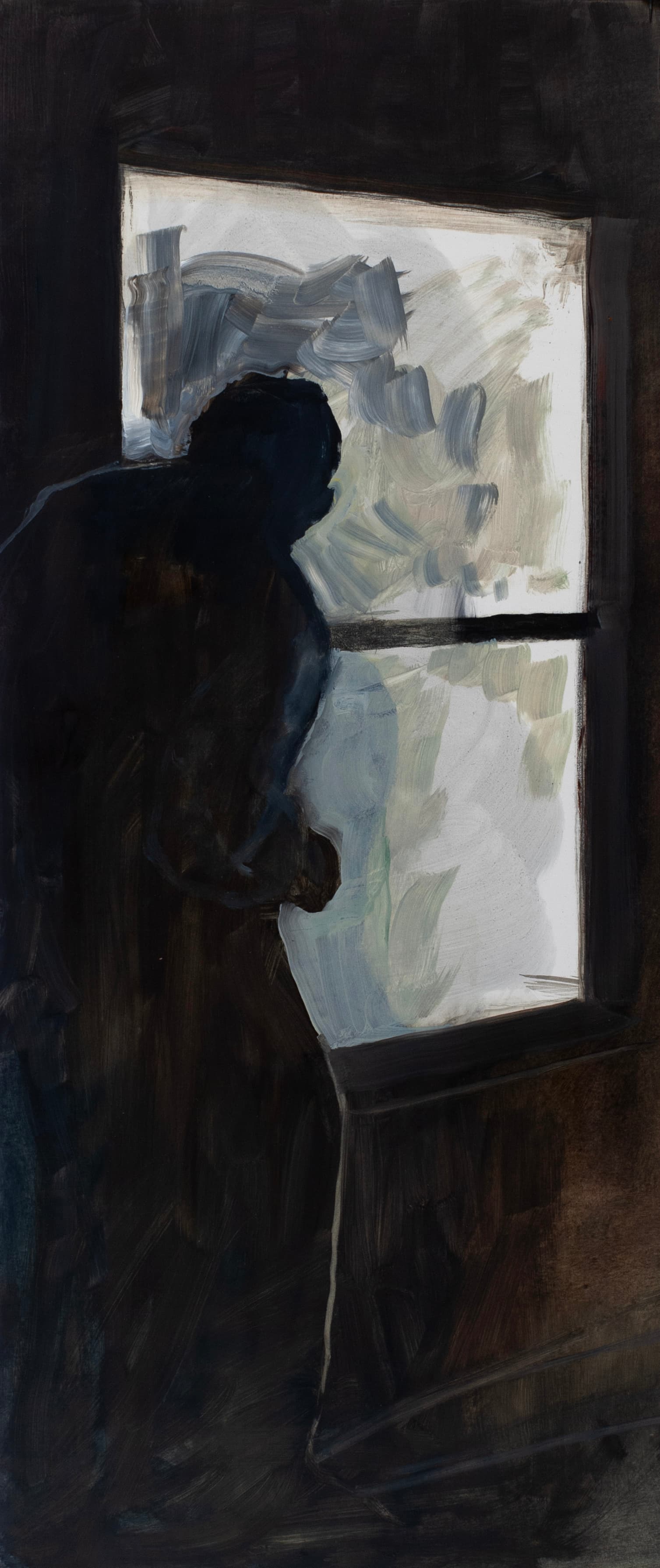 Art with the title "Man at Window small".