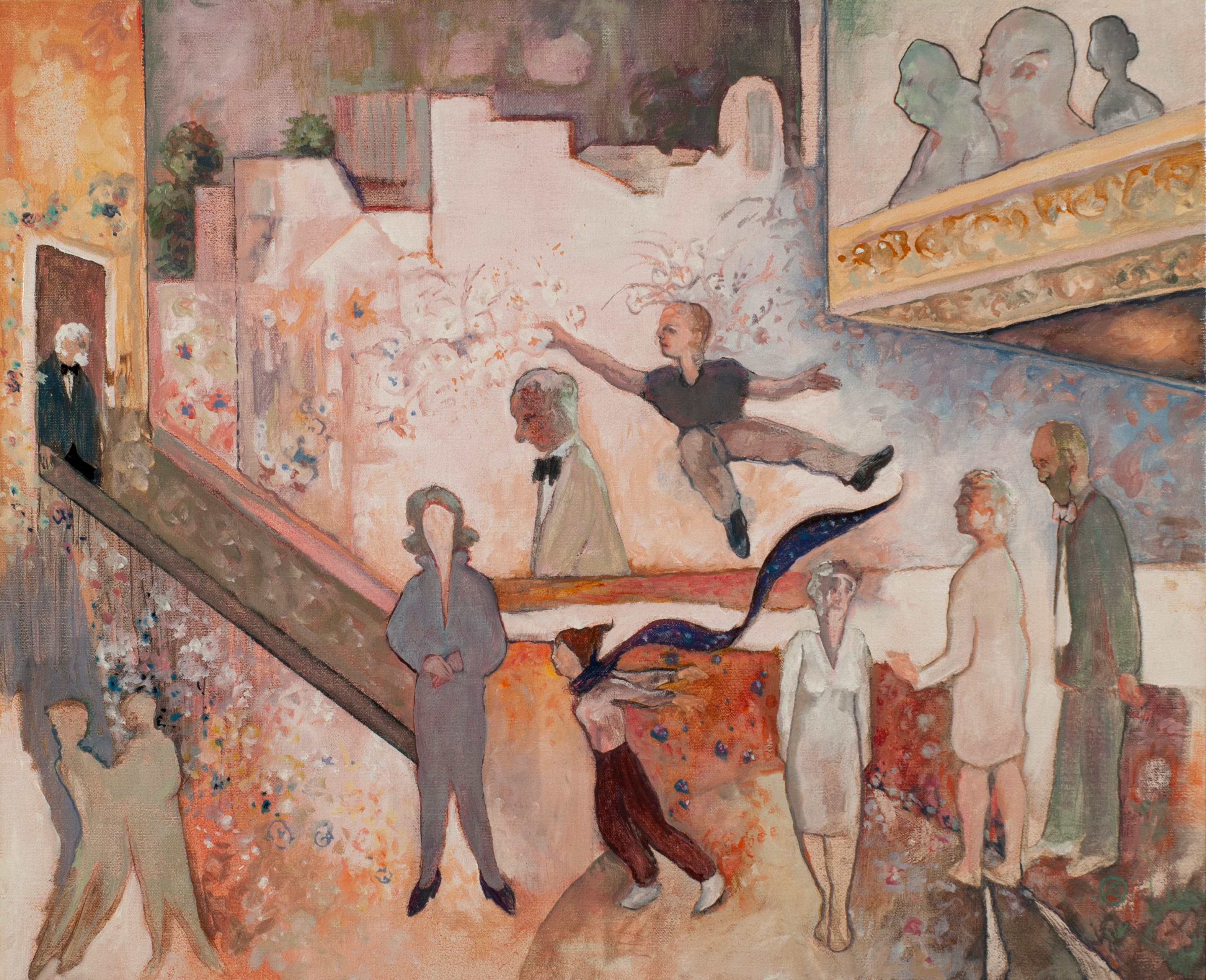 Art with the title "Dumb Show with Two Children".