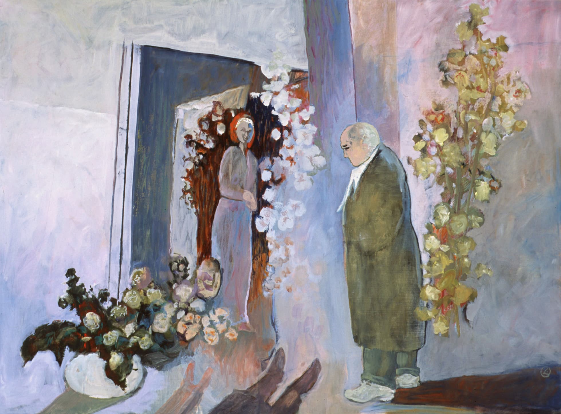 Art with the title "Absurd Man (feet entering bottom)".