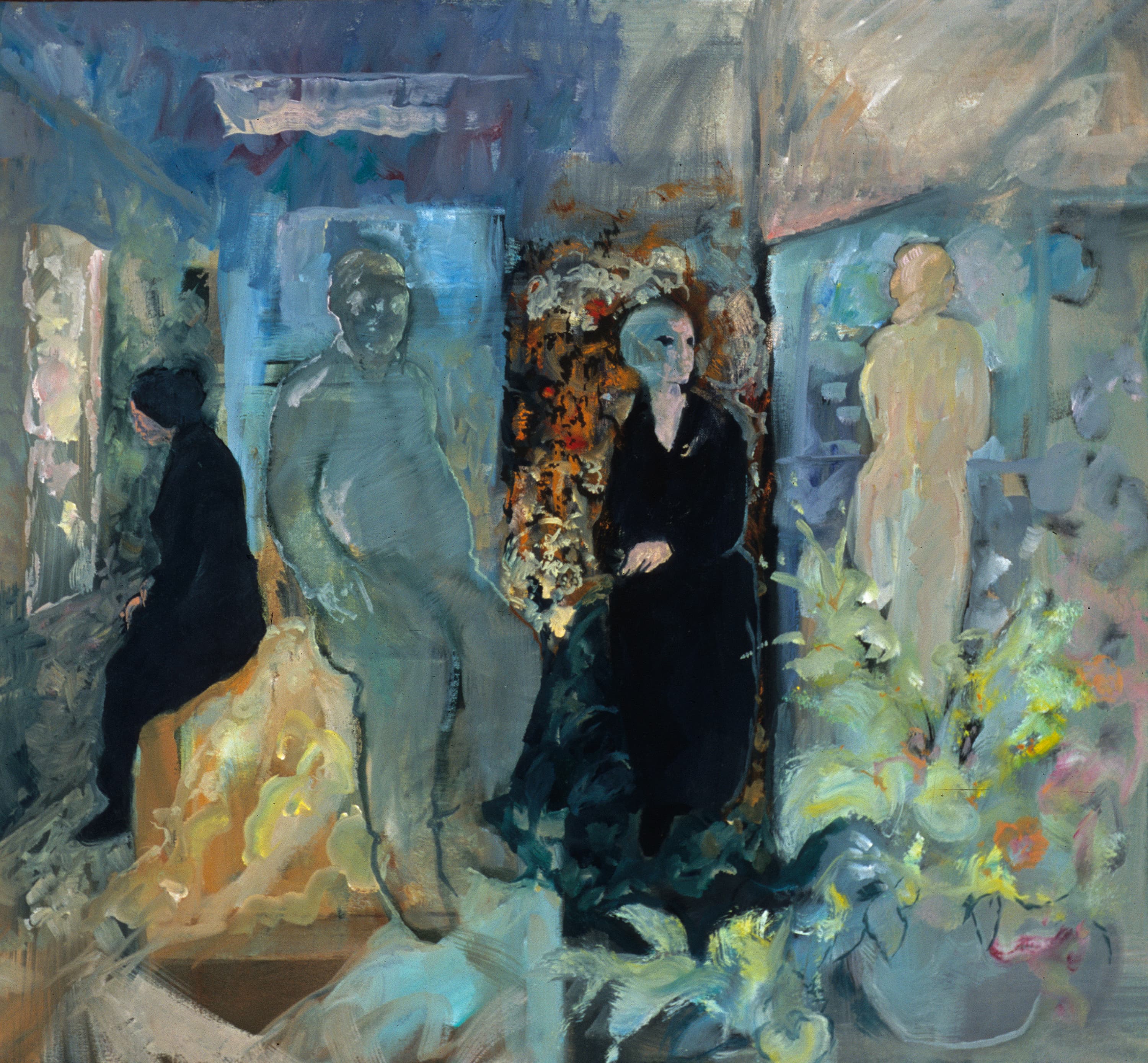 Art with the title "Four Figures, Two in Black (small)".