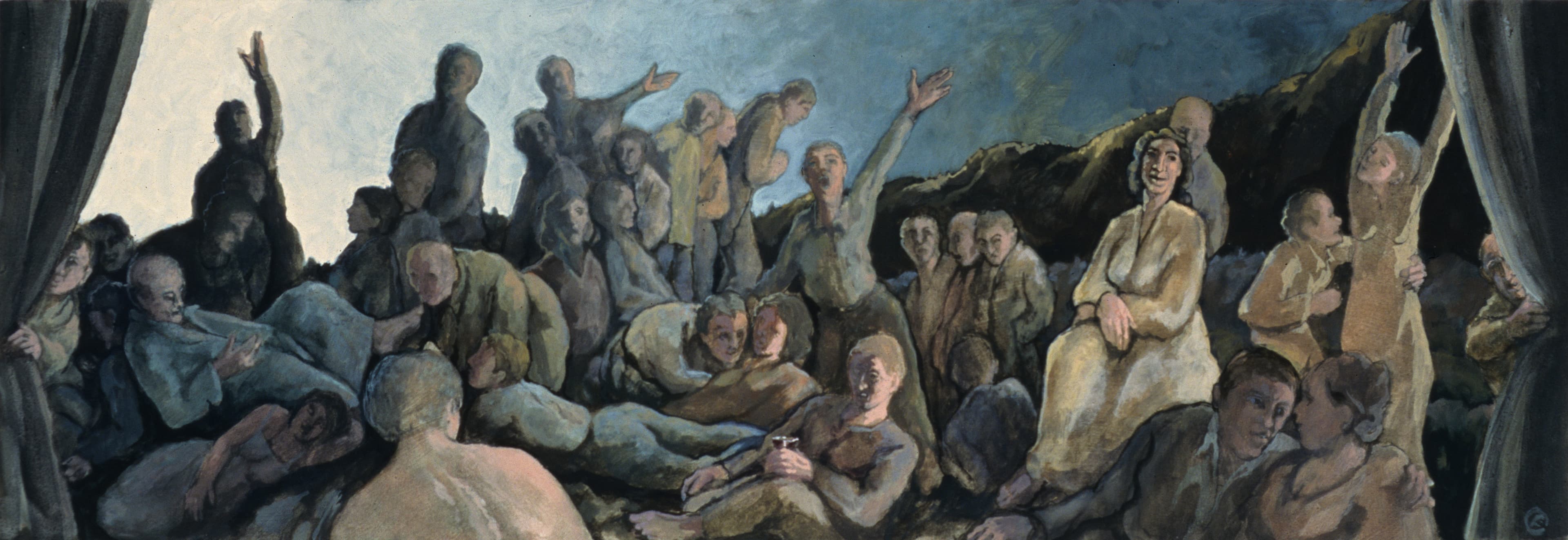 Art with the title "Asylum with Matron".