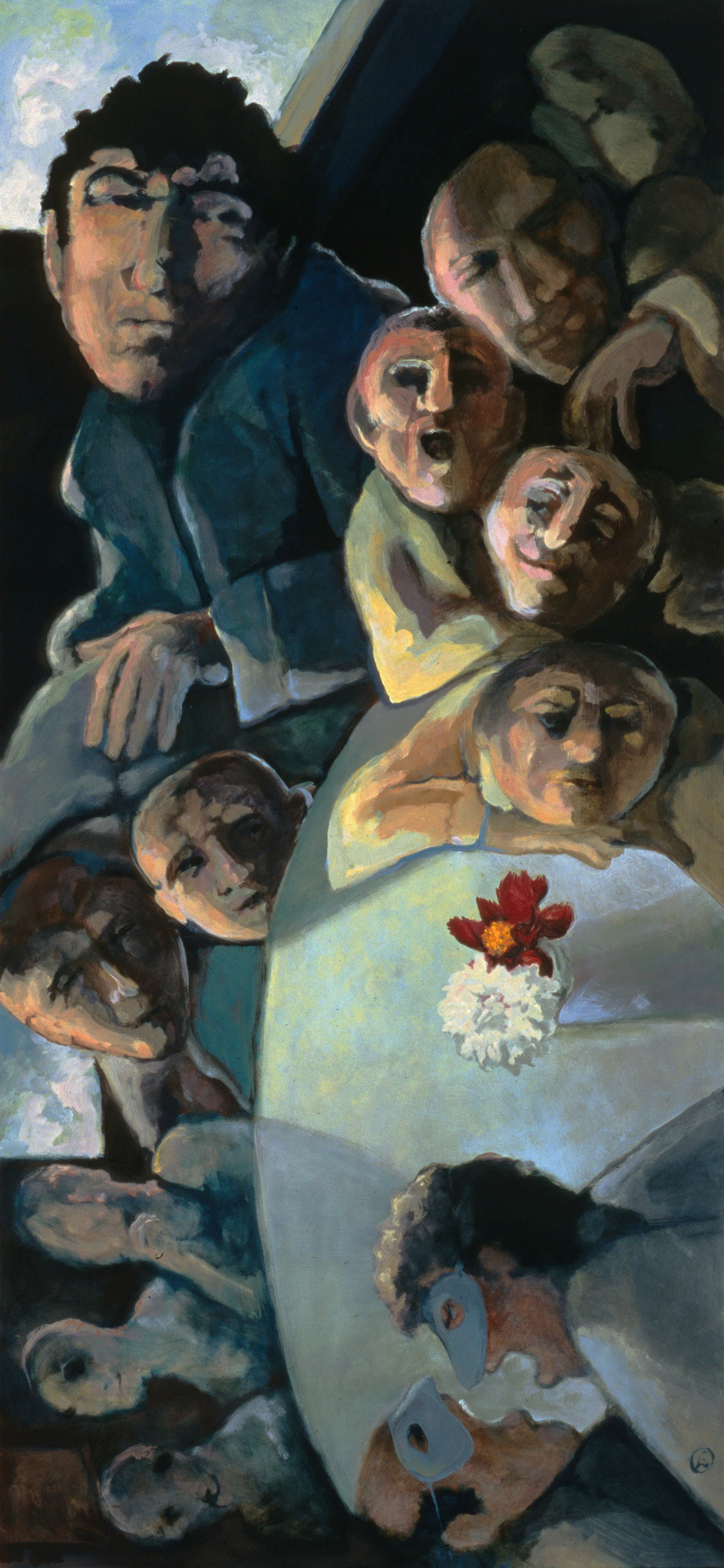 Art with the title "Last Supper with Two Flowers".