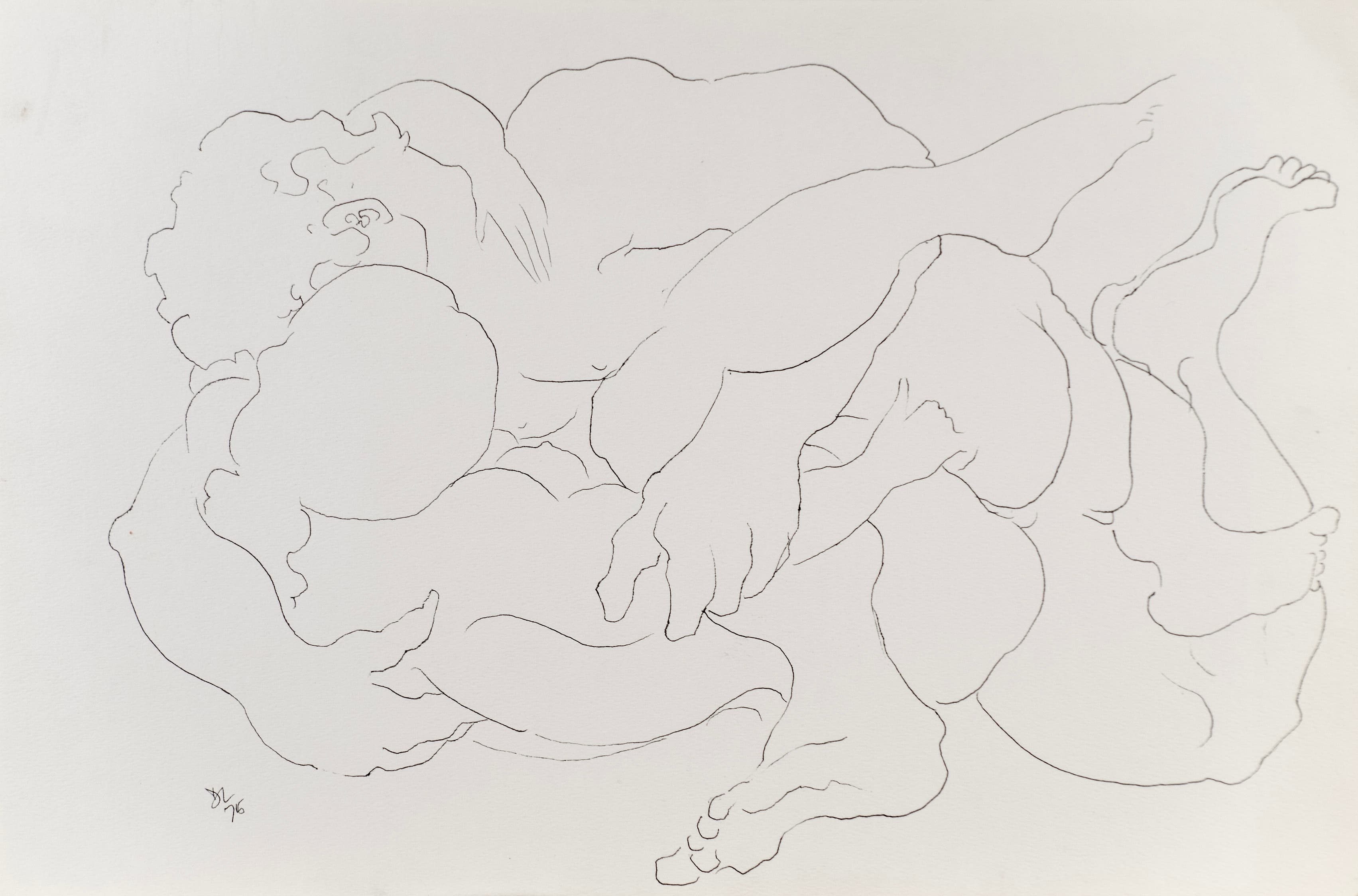 Art with the title "Couple Embracing II".