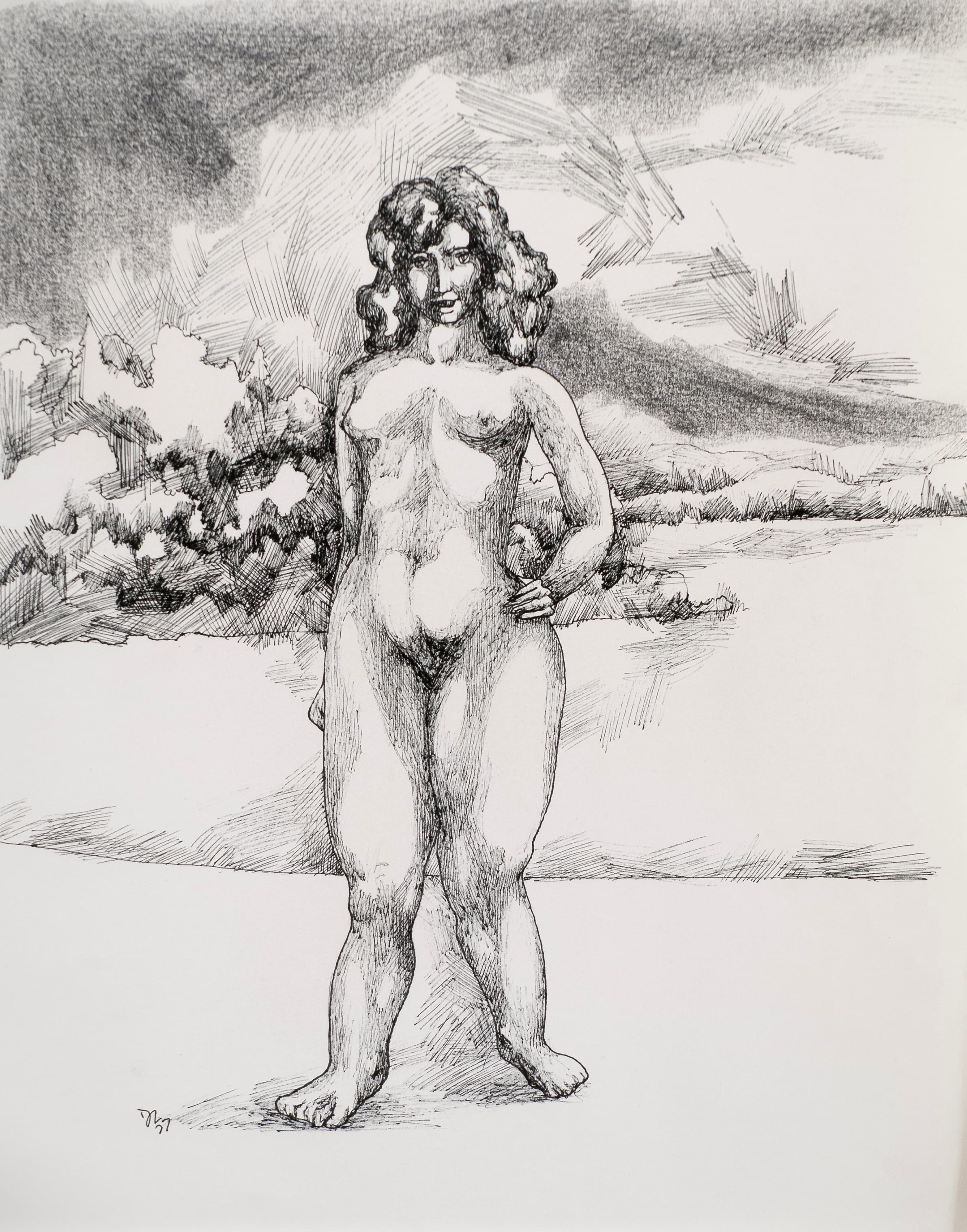 Art with the title "Girl Stepping Forward".