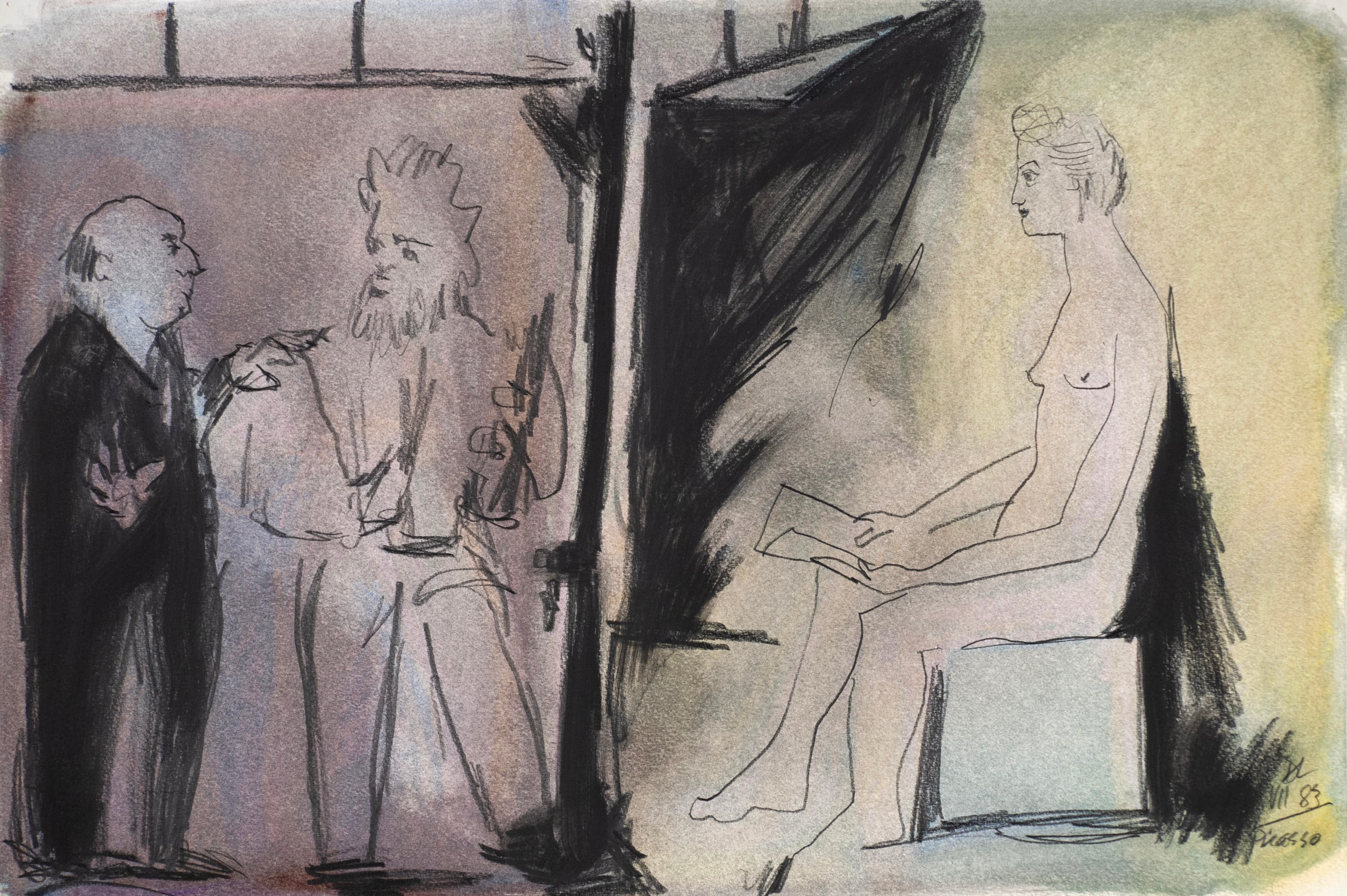 Art with the title "Study after Picasso".