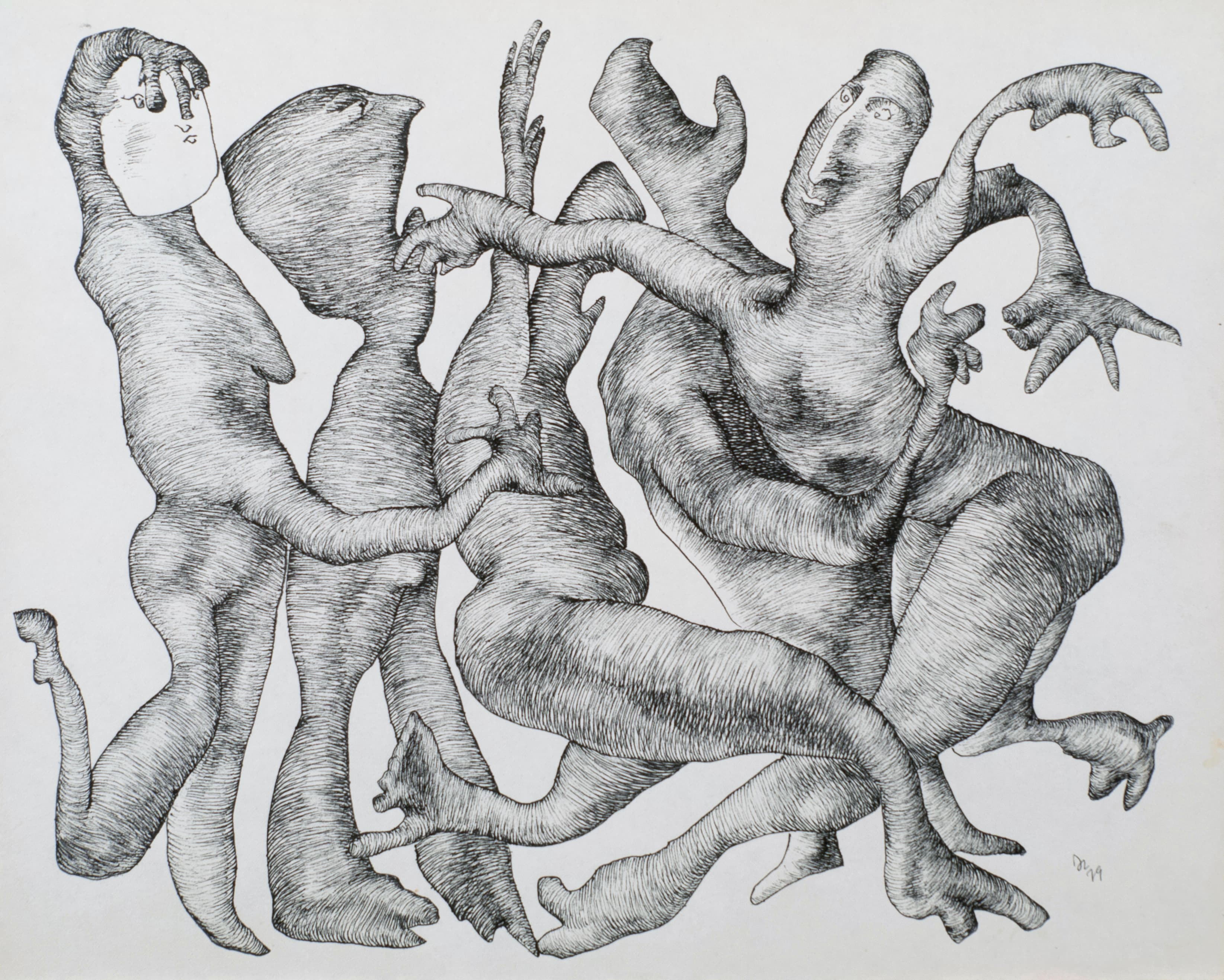 Art with the title "Mutations Dancing Tightly".