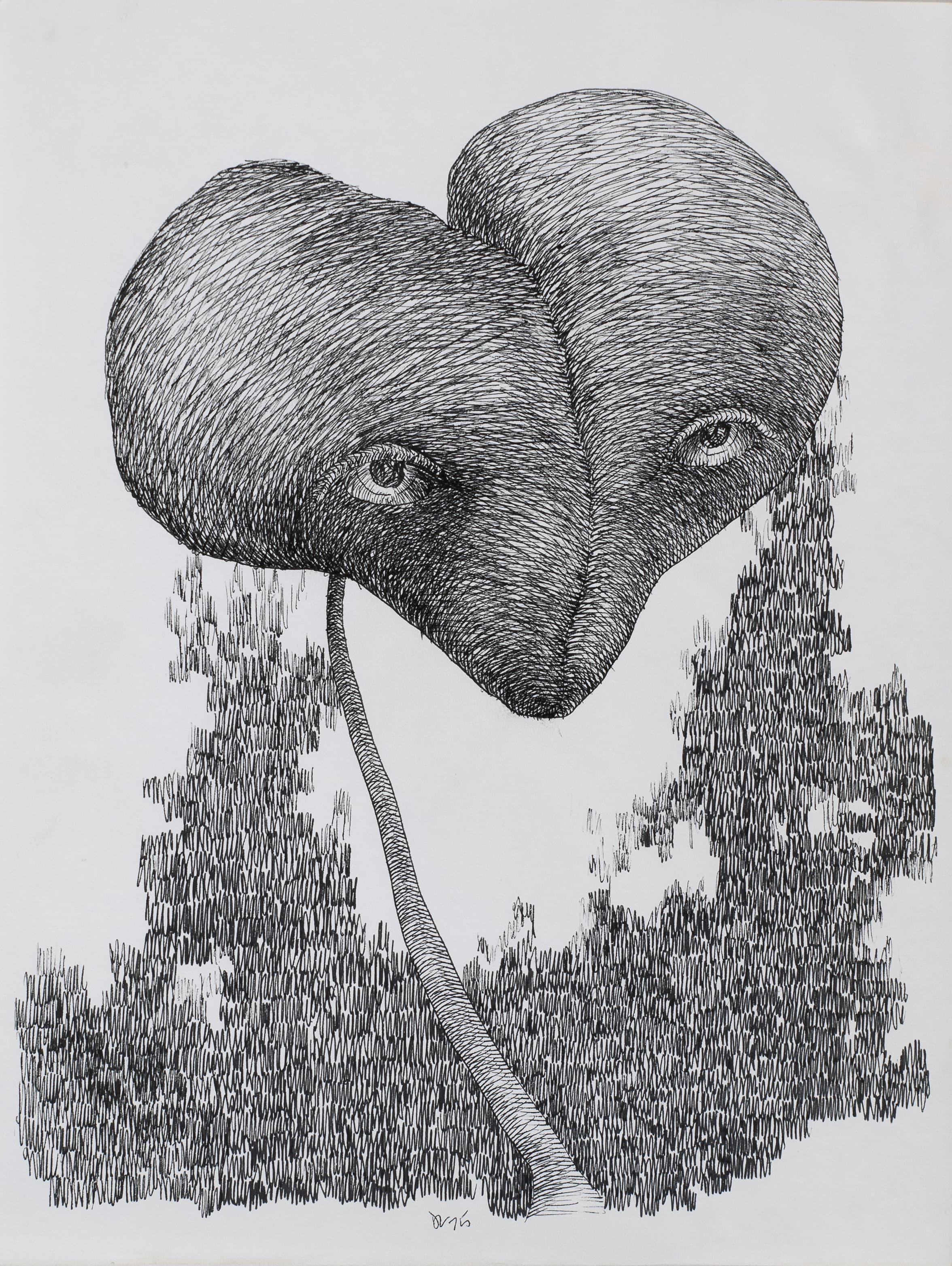 Art with the title "Plant with Teary Eyes".