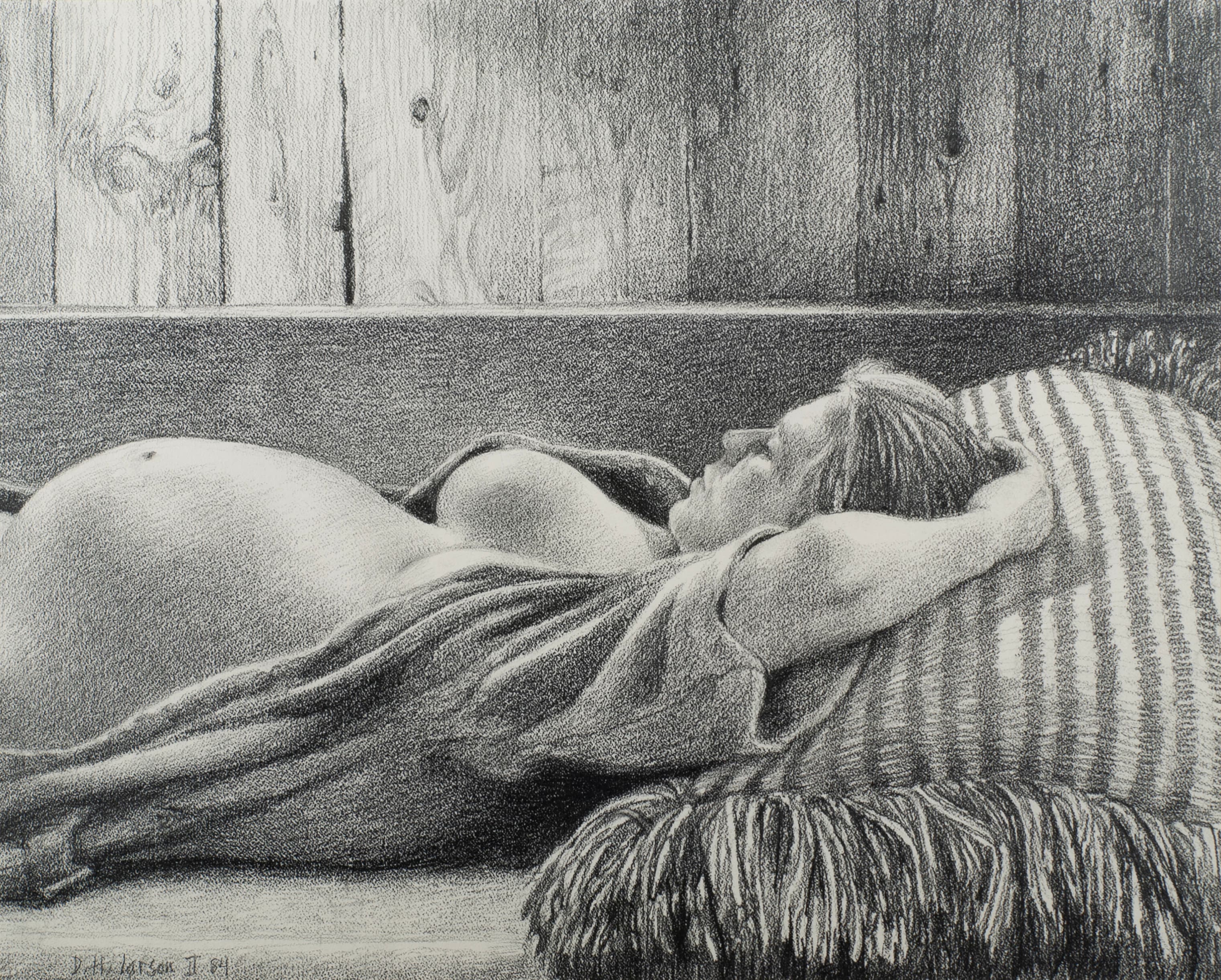 Art with the title "Pregnant Ada on Couch".