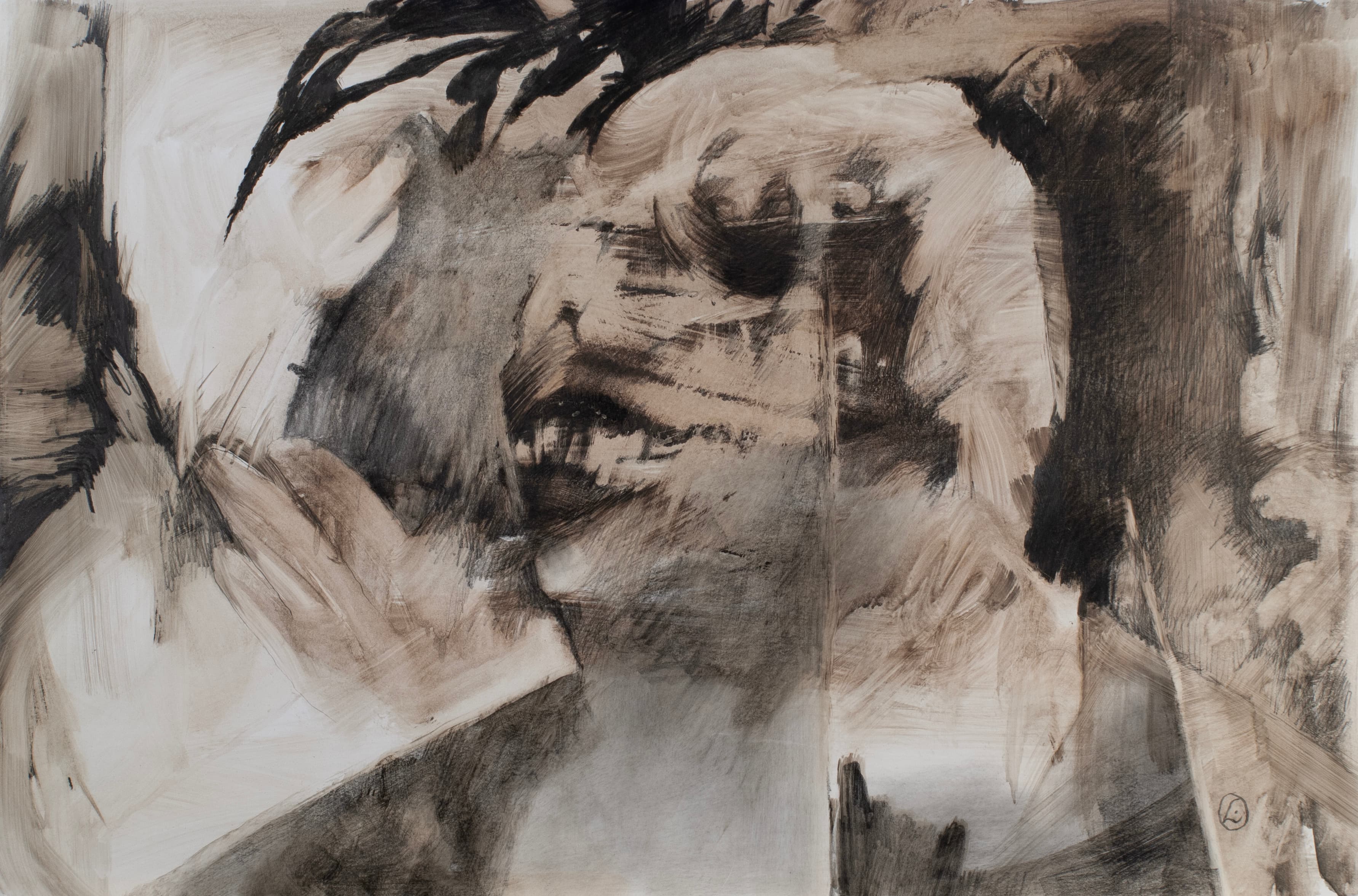 Art with the title "Hideous Face".