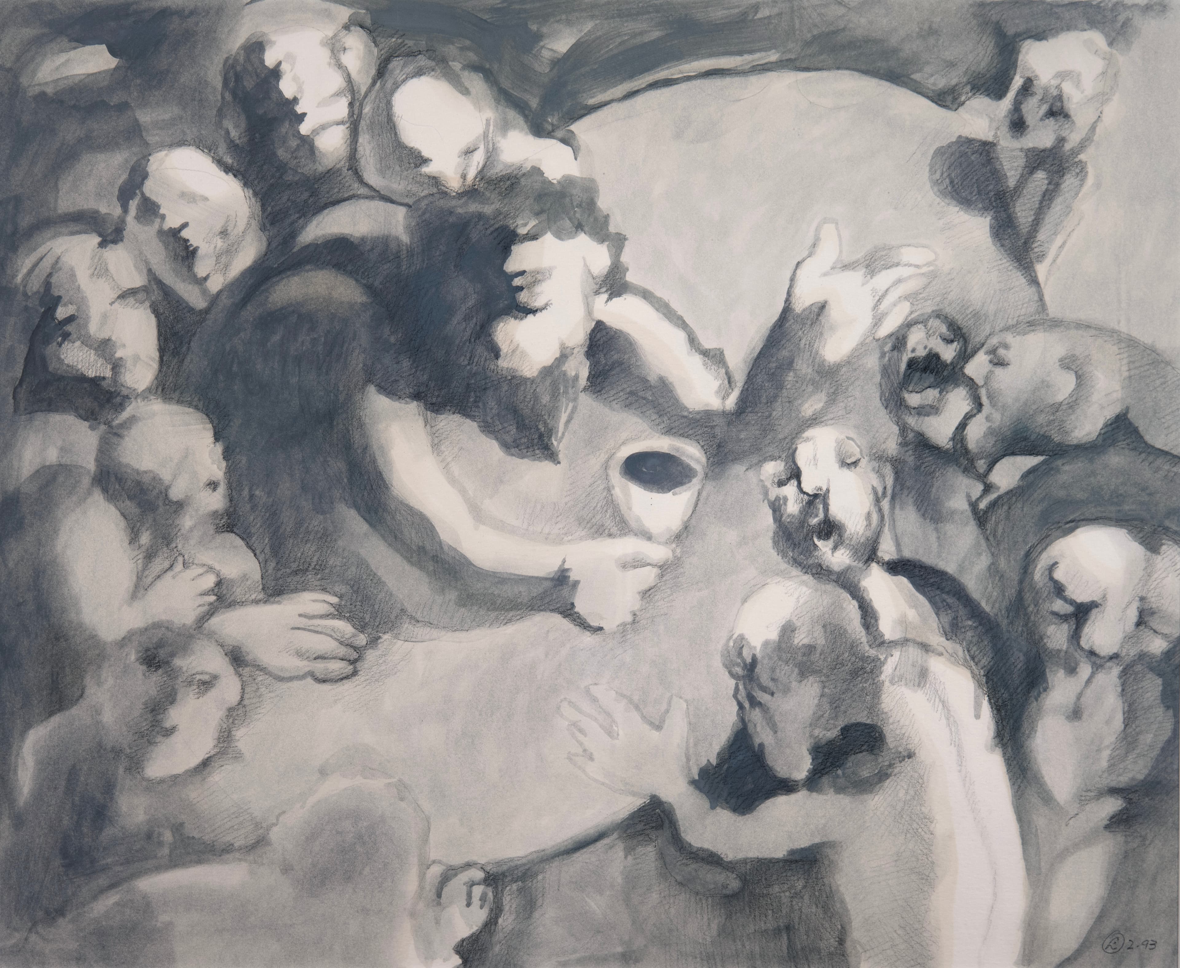 Art with the title "Study for Last Supper, Reds".