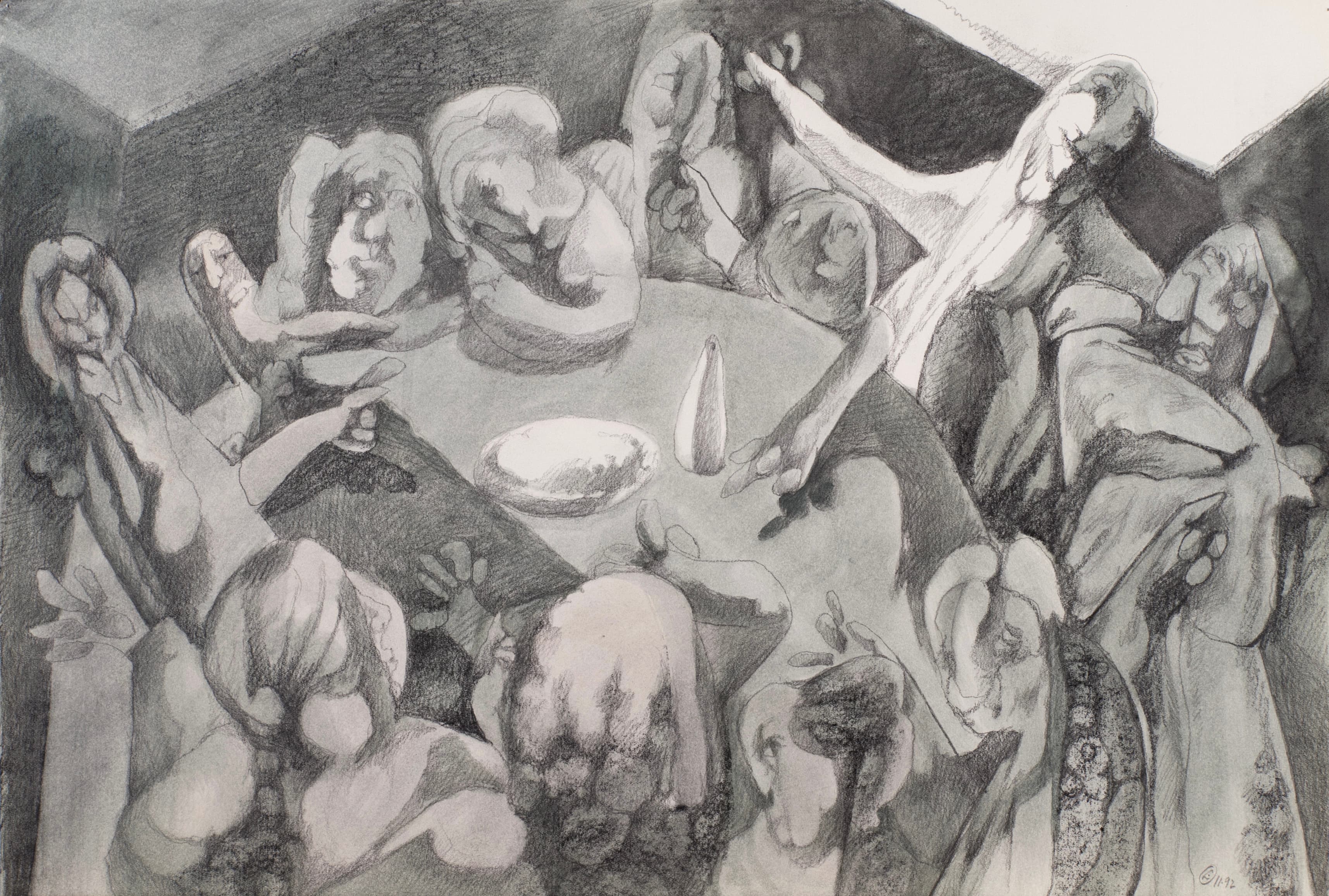 Art with the title "Last Supper Study 1".