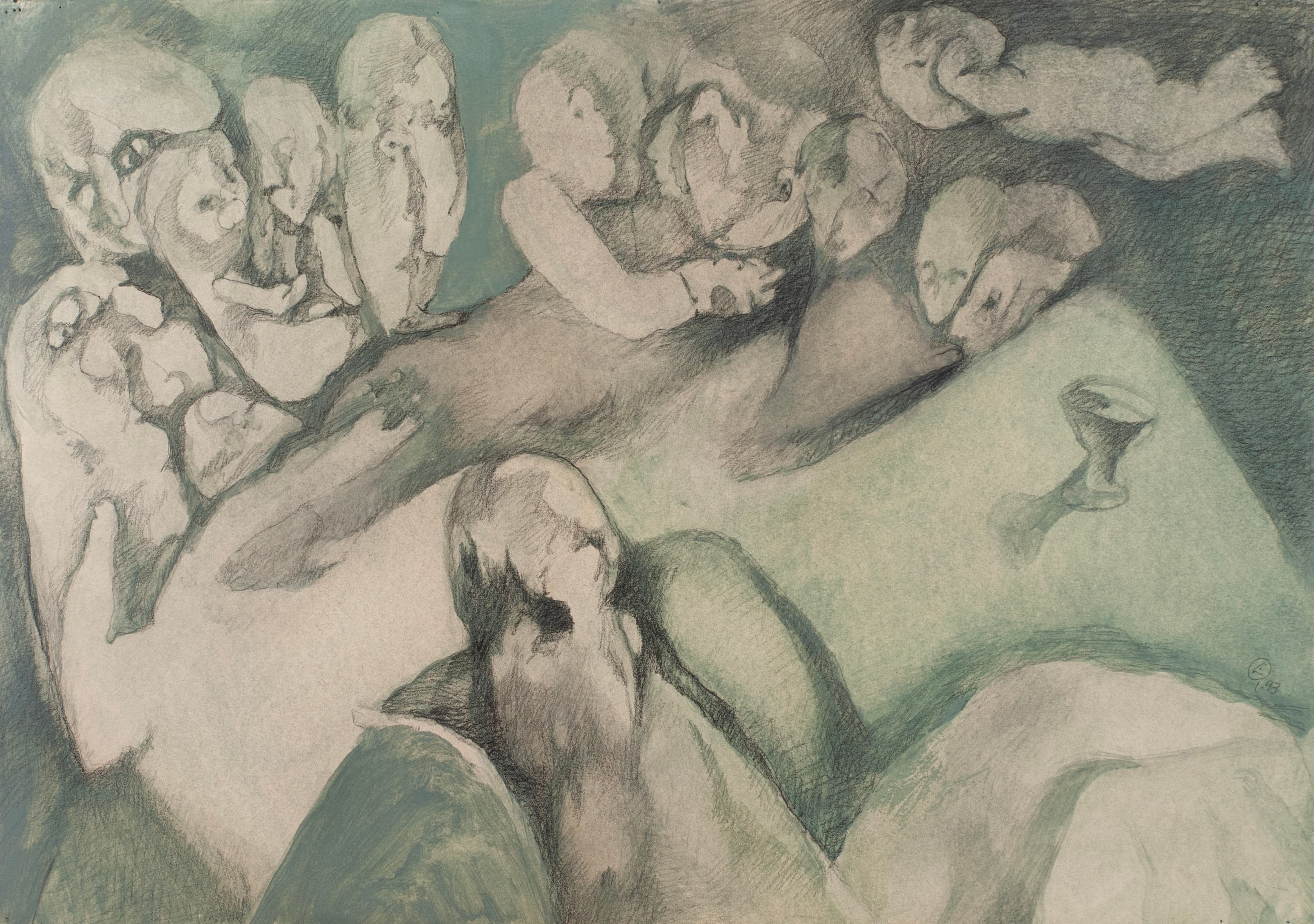 Art with the title "Last Supper Study, Chalice Right".