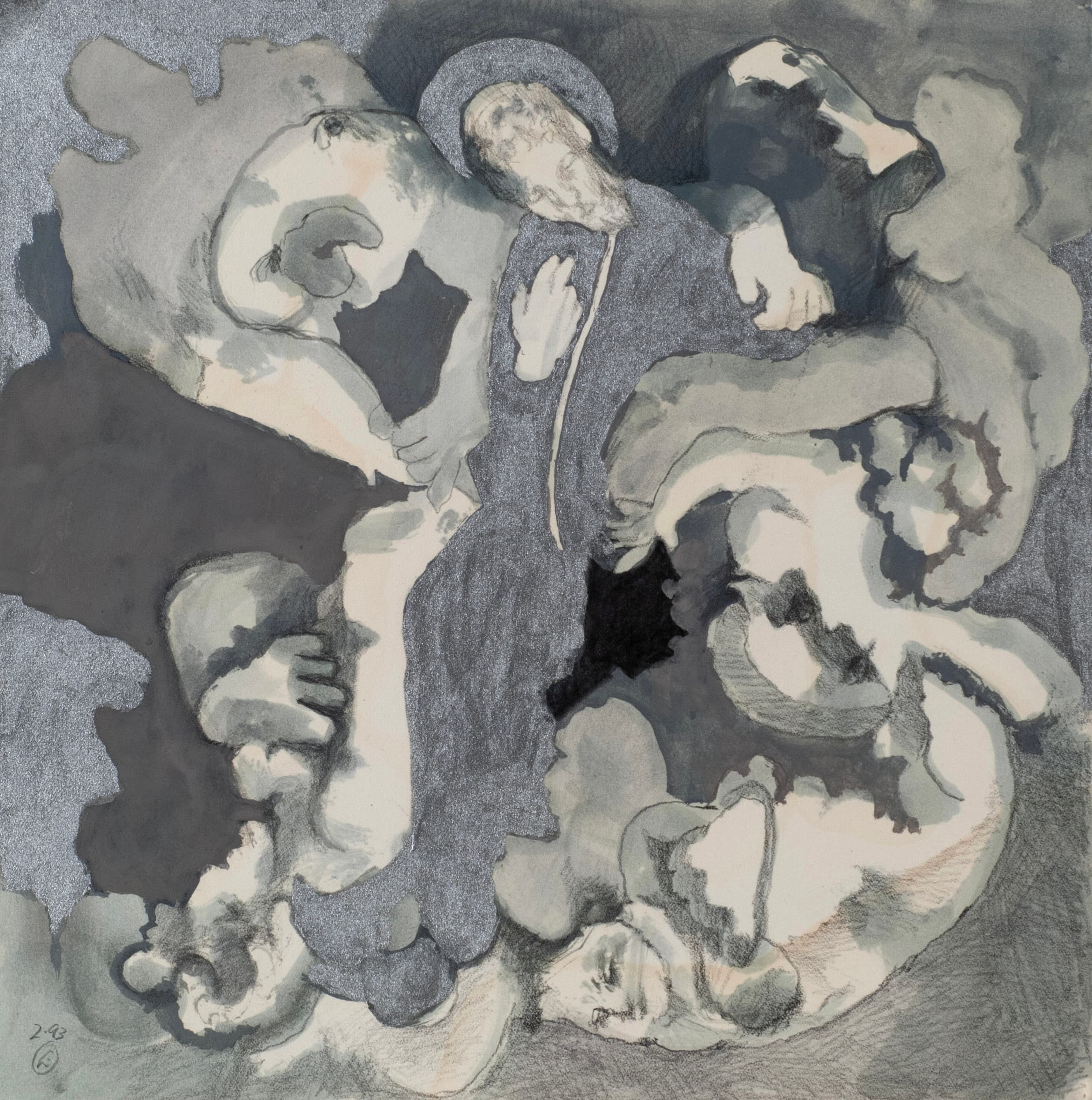 Art with the title "Last Supper Study with Silver Ink".