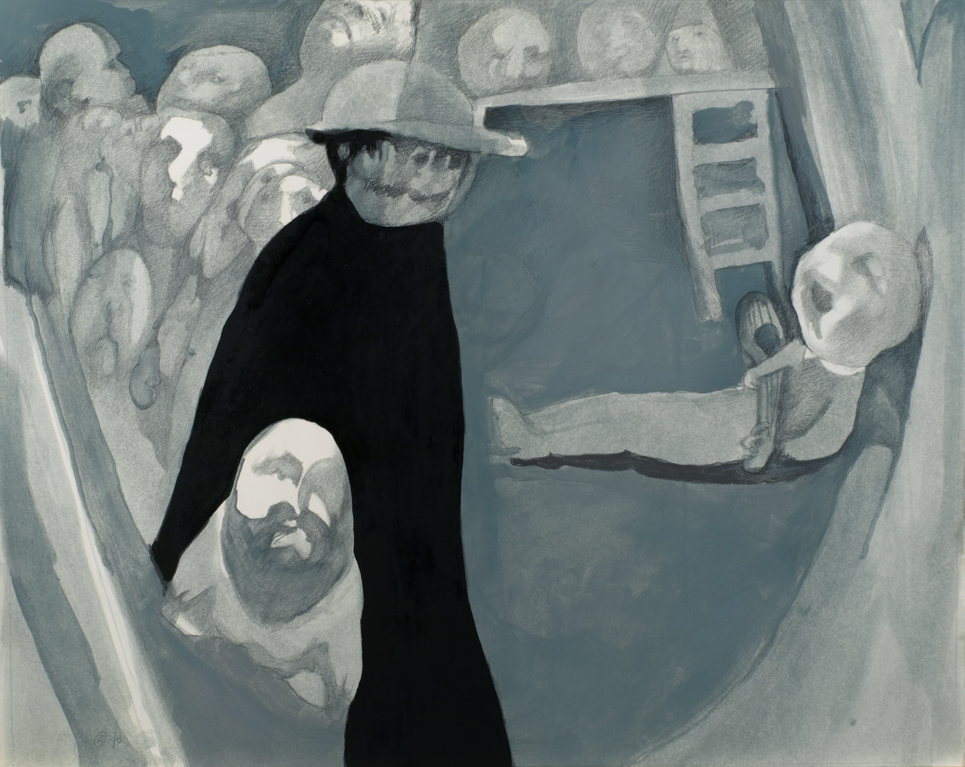 Art with the title "Black Cape Below Deck ".