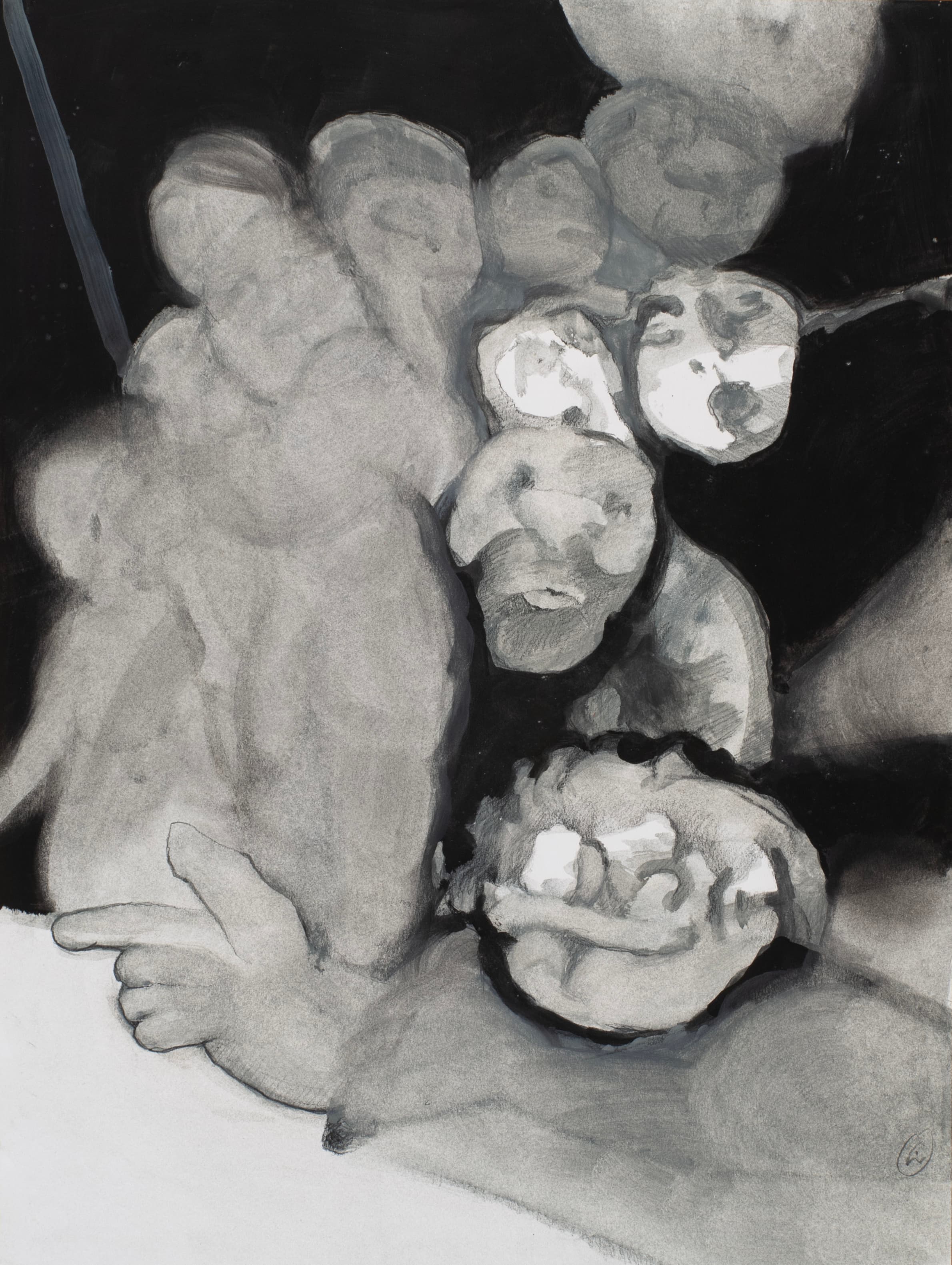 Art with the title "Group with Figure Pointing".