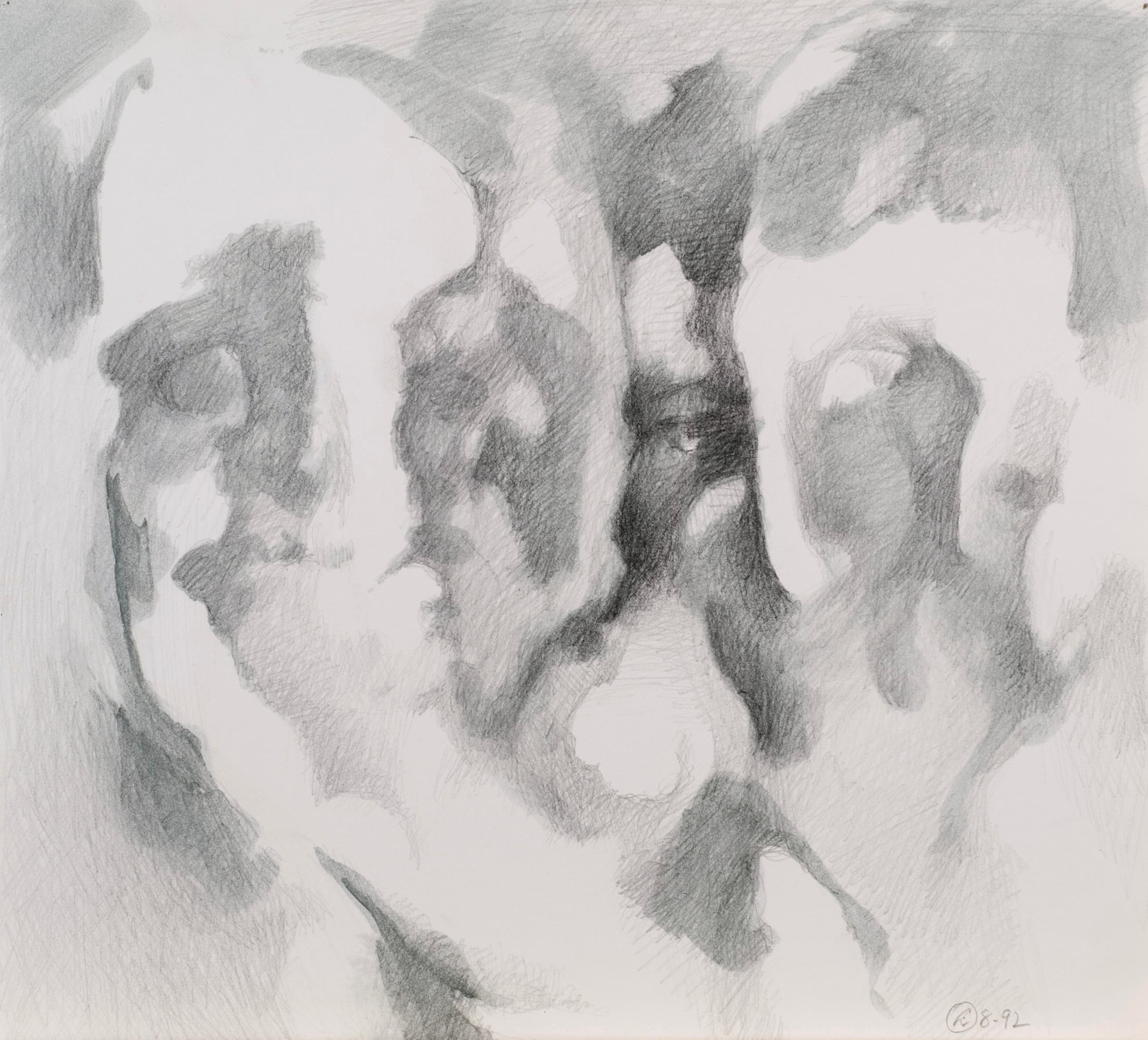 Art with the title "Multiple Faces Sketch 10".