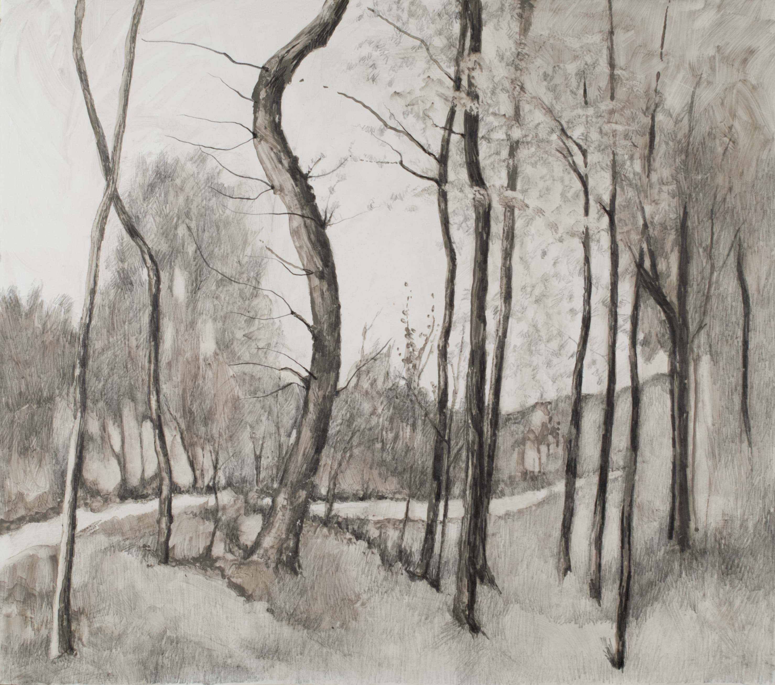 Art with the title "Landscape After Corot - First Leaves Near Nantes".