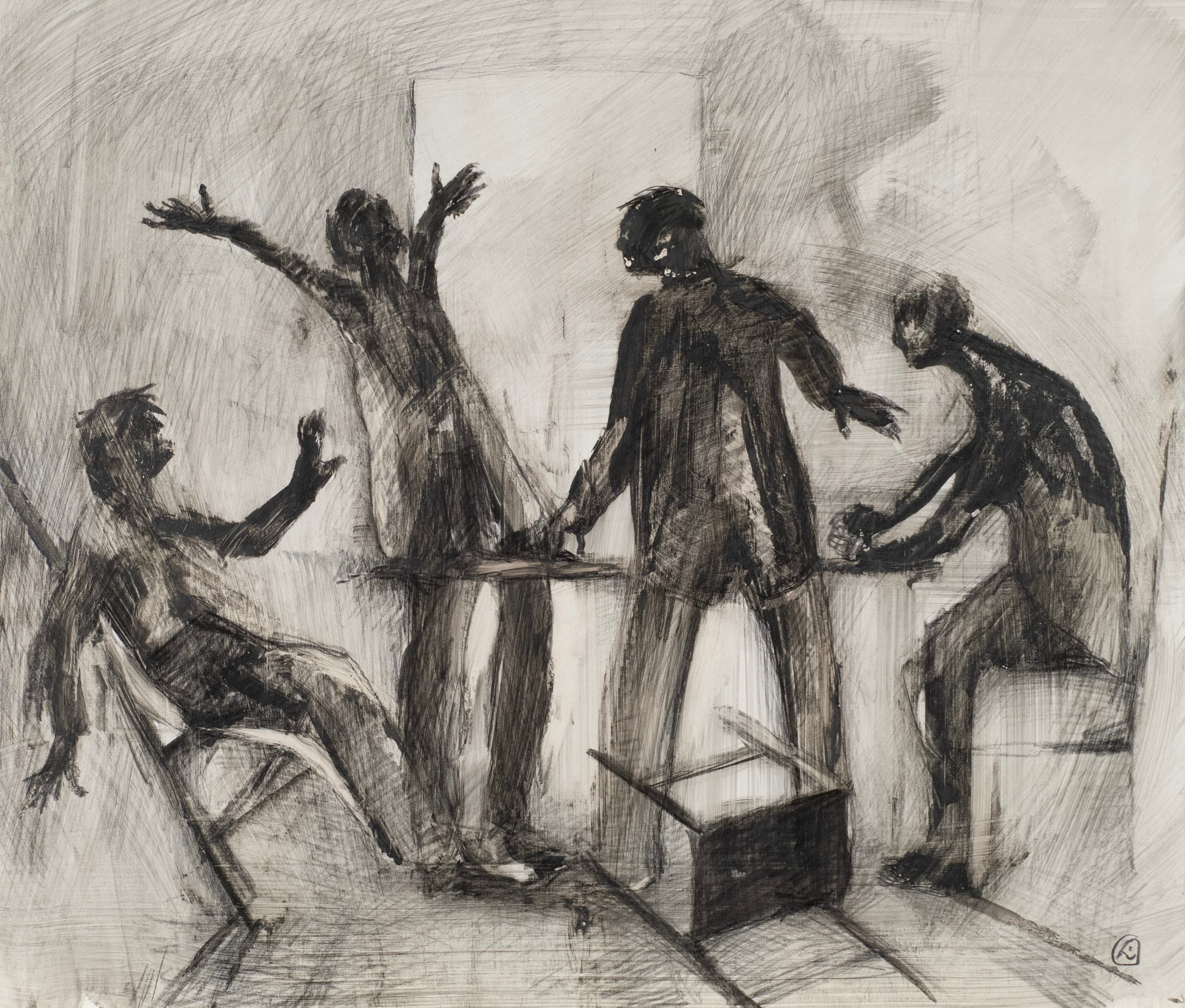 Art with the title "Cardplayers, Disruption".