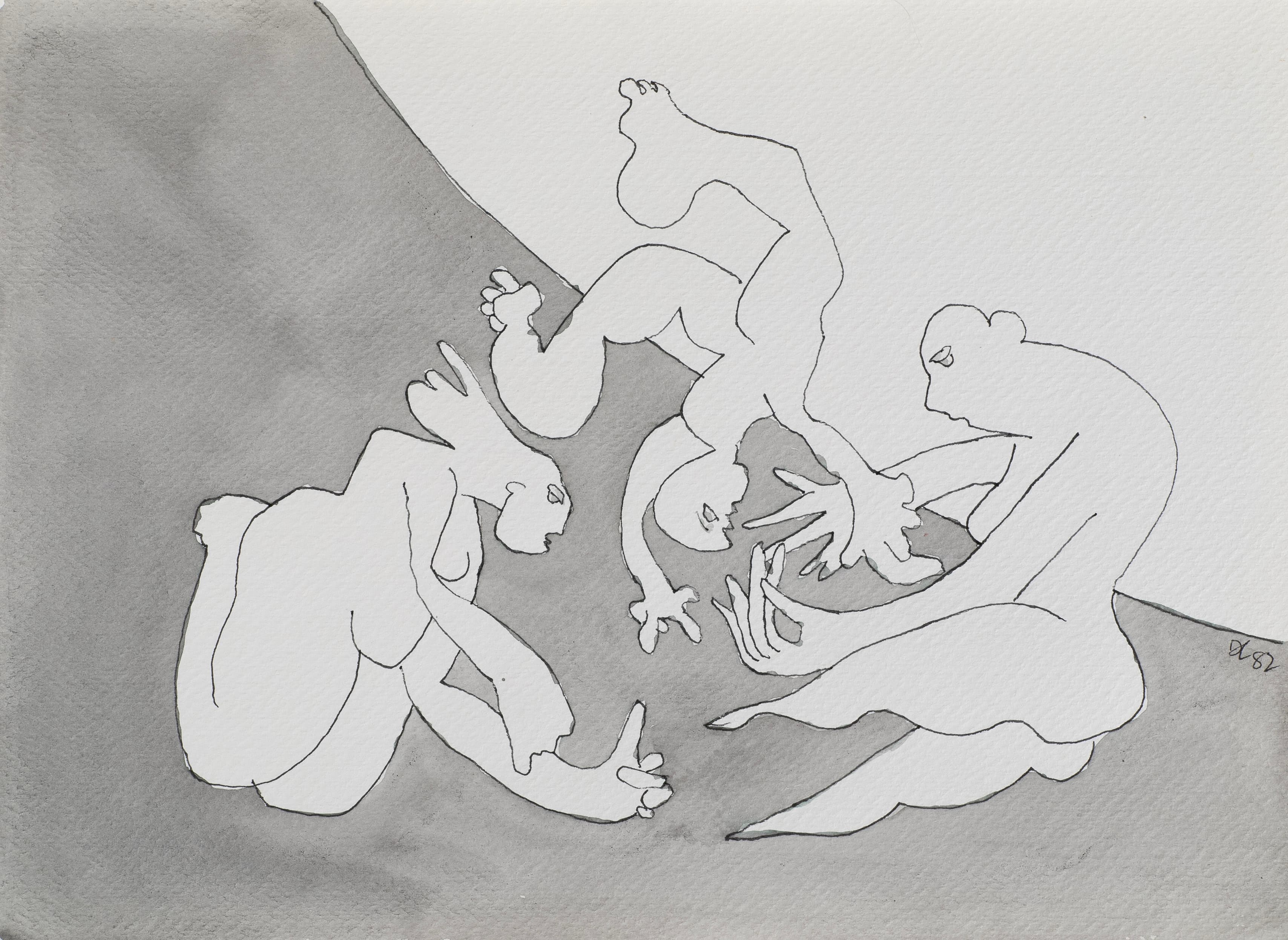 Art with the title "Three Figures in Space II".