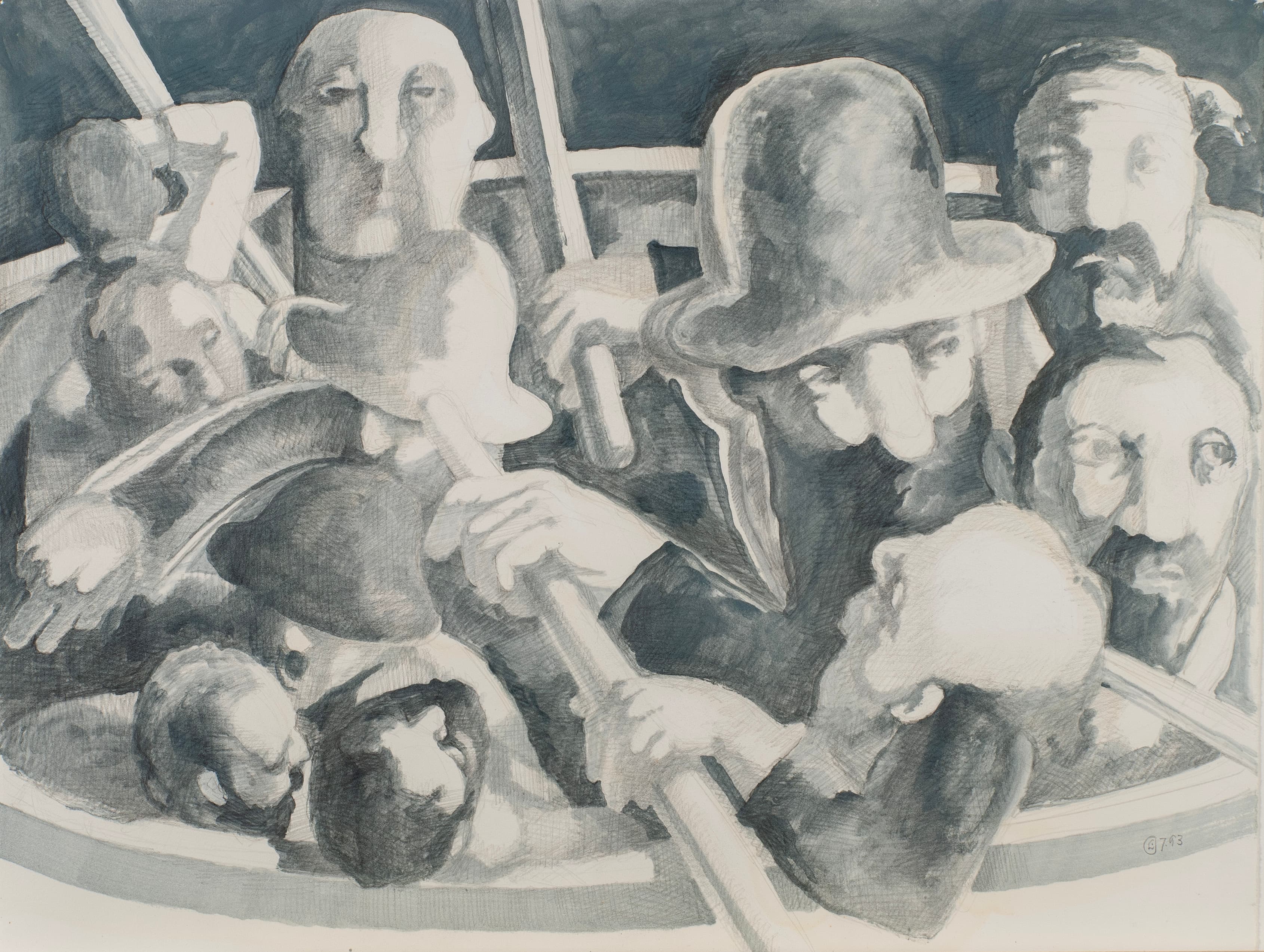 Art with the title "Moby Dick Sketch 1".