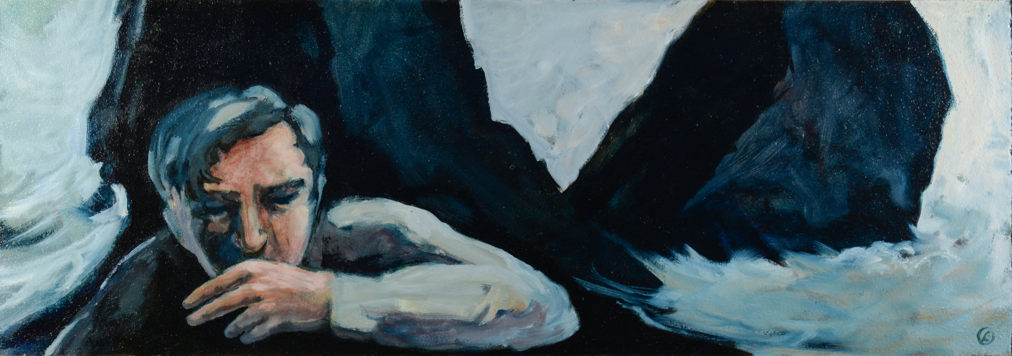 Art with the title "Man on Two Rocks".