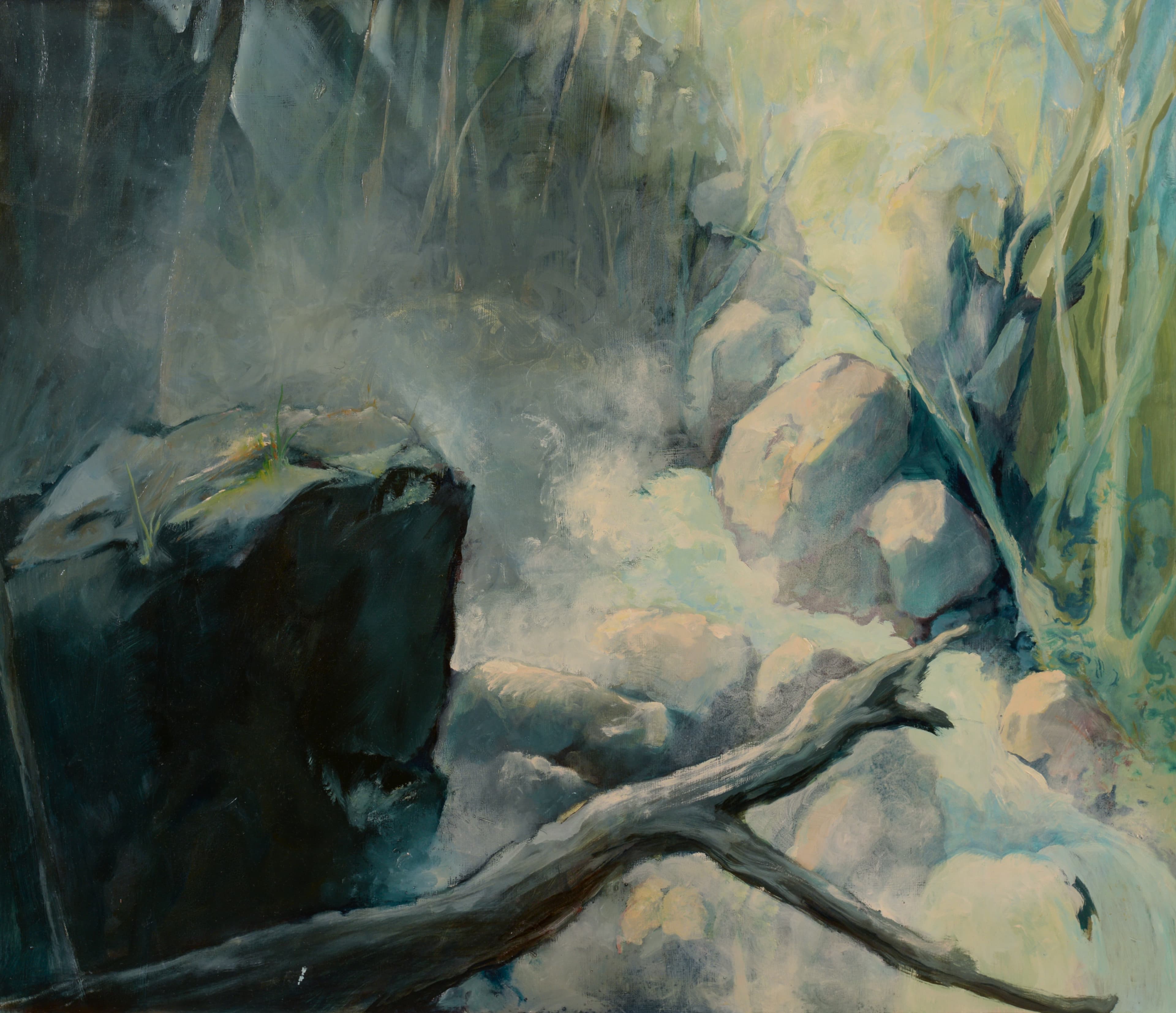 Art with the title "Branch over Roaring Brook".