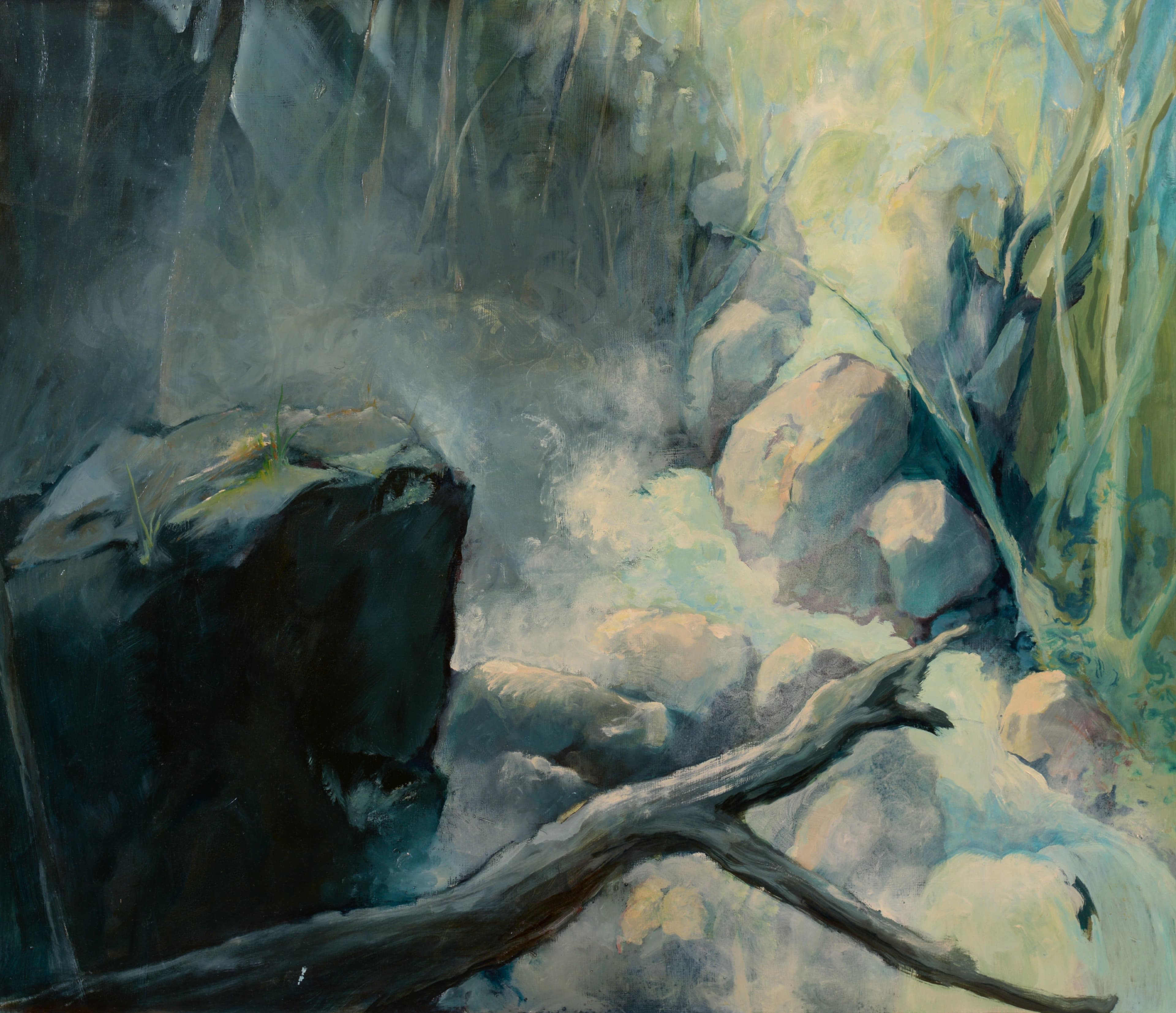 Art with the title "Branch over Roaring Brook".